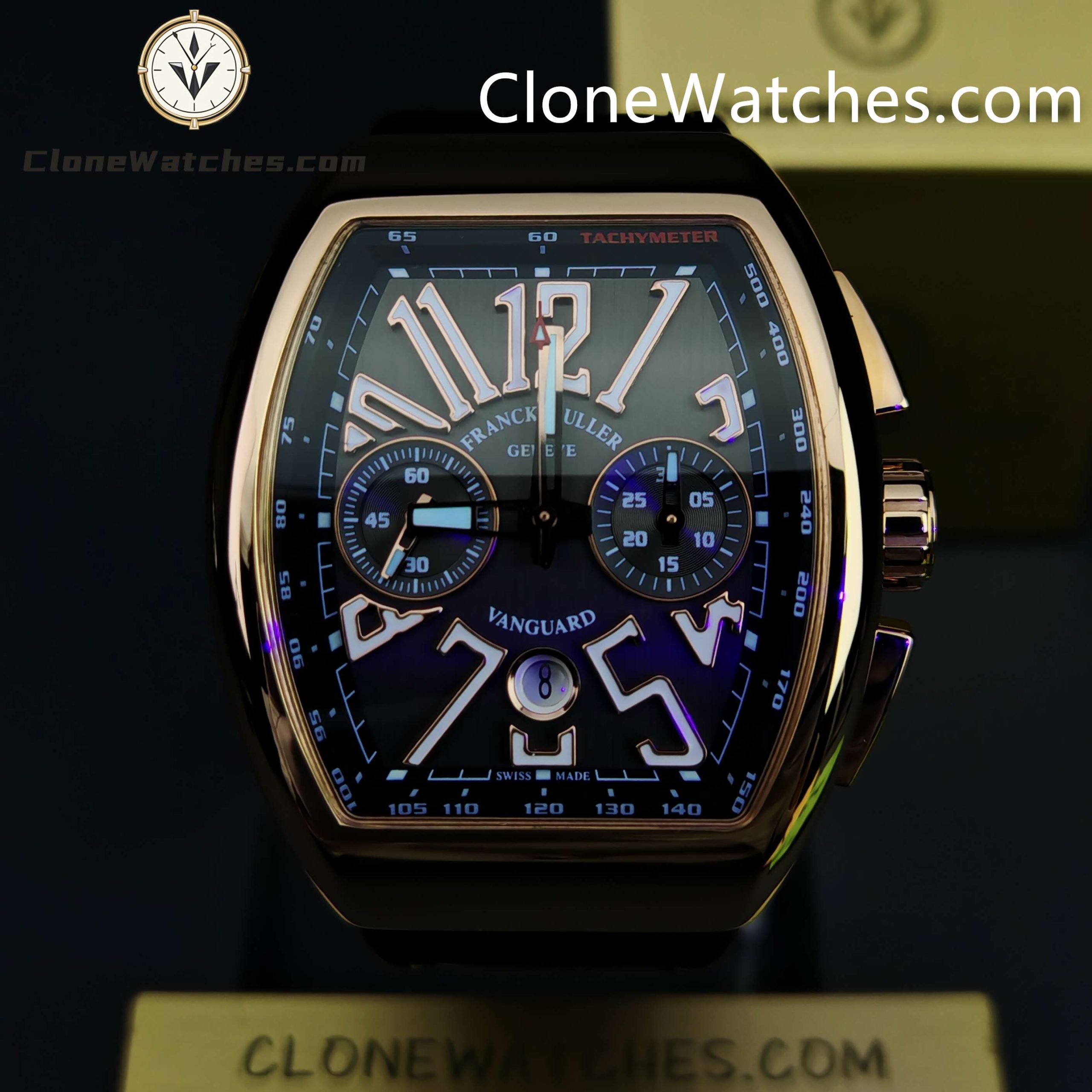 Franck Muller Super Clone Watches 1:1 Vanguard 45CCGLDBRNLD1 44MM