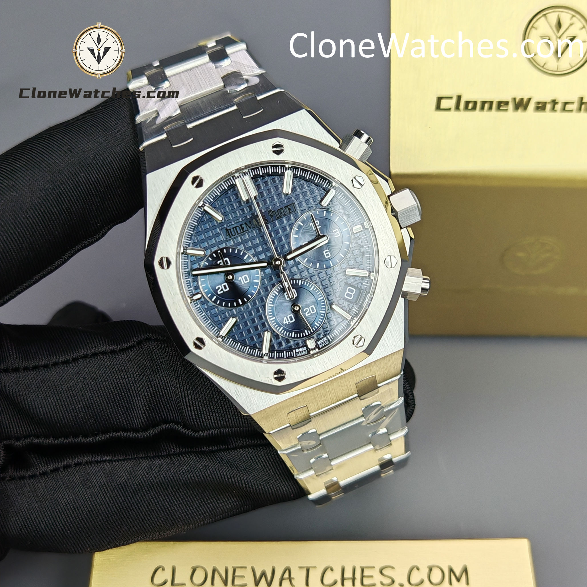 Audemars Piguet Super Clone Watches 1:1 Royal Oak Blue Dial 26240 Selfwinding Chronograph
