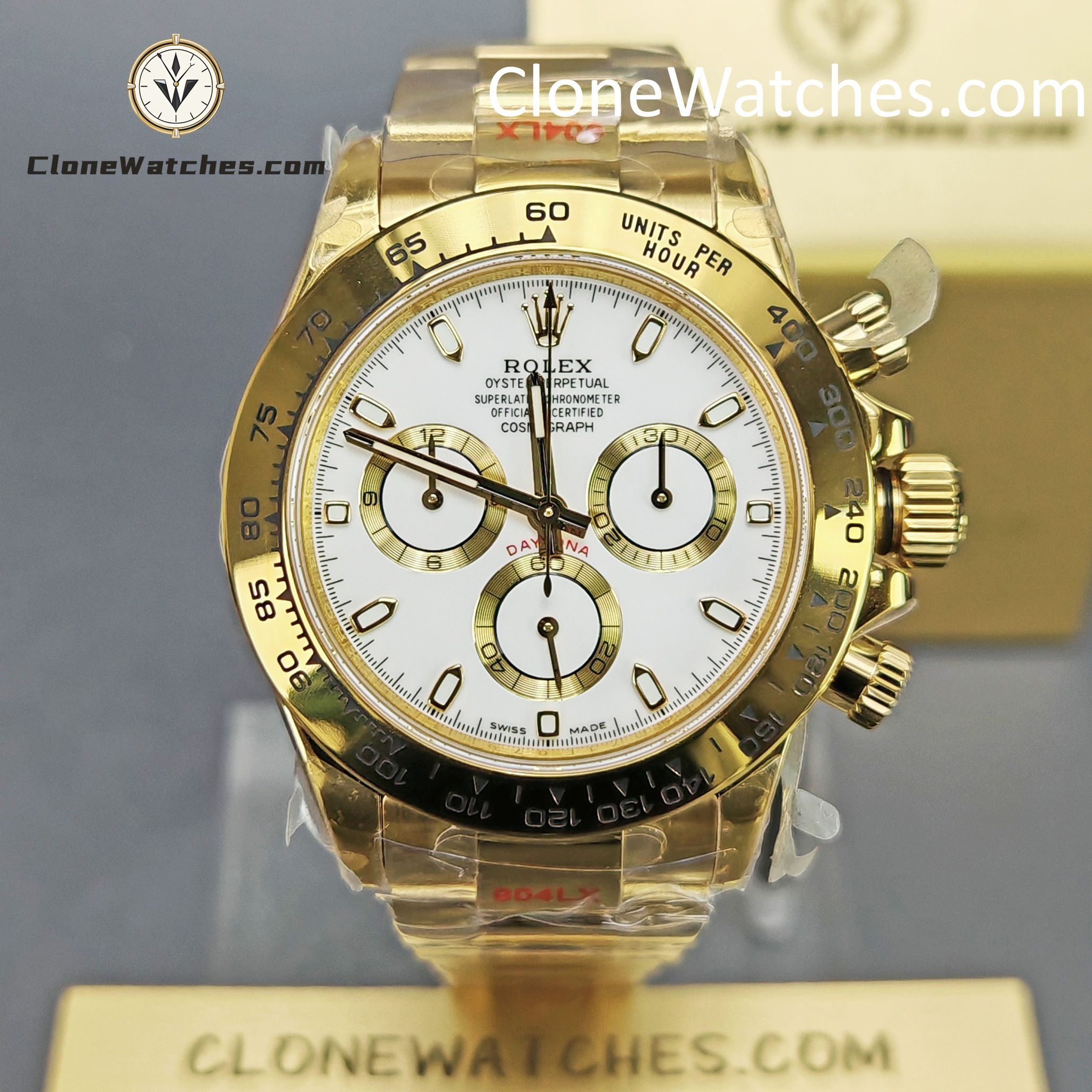 Rolex Super Clone Watches 1:1 Daytona White Dial m116508-0001 4130 Movement