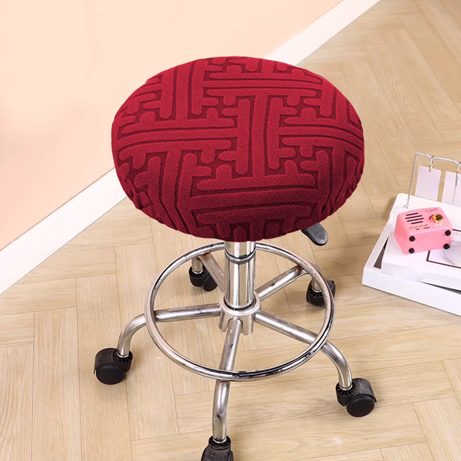 Stool Covers Round,Elastic Bar Stool Covers Washable Stool Cushion Slipcover,Stretchy Bar Chair Seat Cover