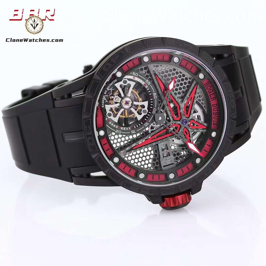 Roger Dubuis Super Clone Watches 1:1 Excalibur Spider Skeleton Dial DBEX0817 39MM