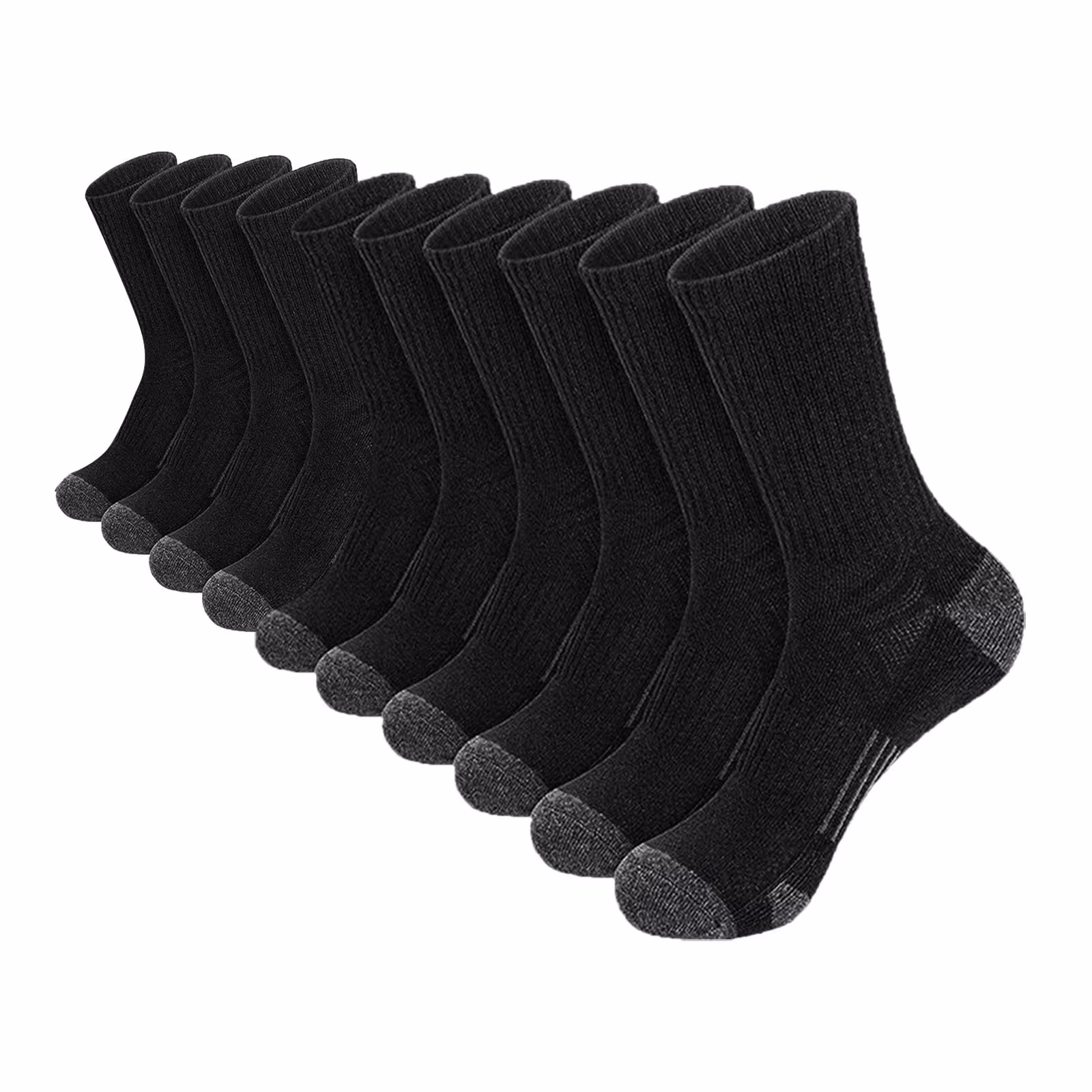 asjyhkr Mens Crew Socks Cotton Running Hiking Basketball Football Athletic Mid Calf Socks