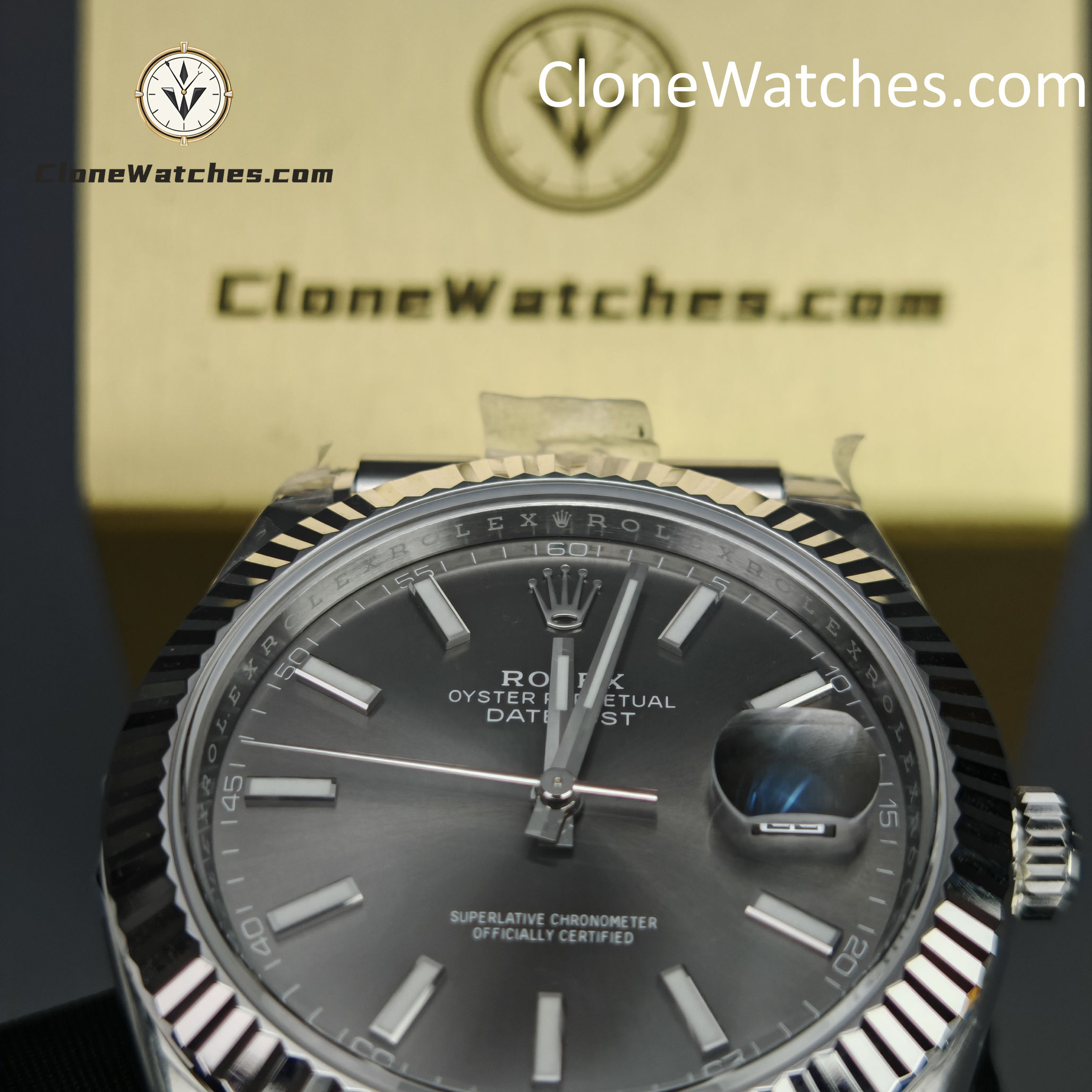 Rolex Super Clone Watches 1:1 DateJust Grey Dial m126334-0014 Jubilee 41MM 3235 Movement