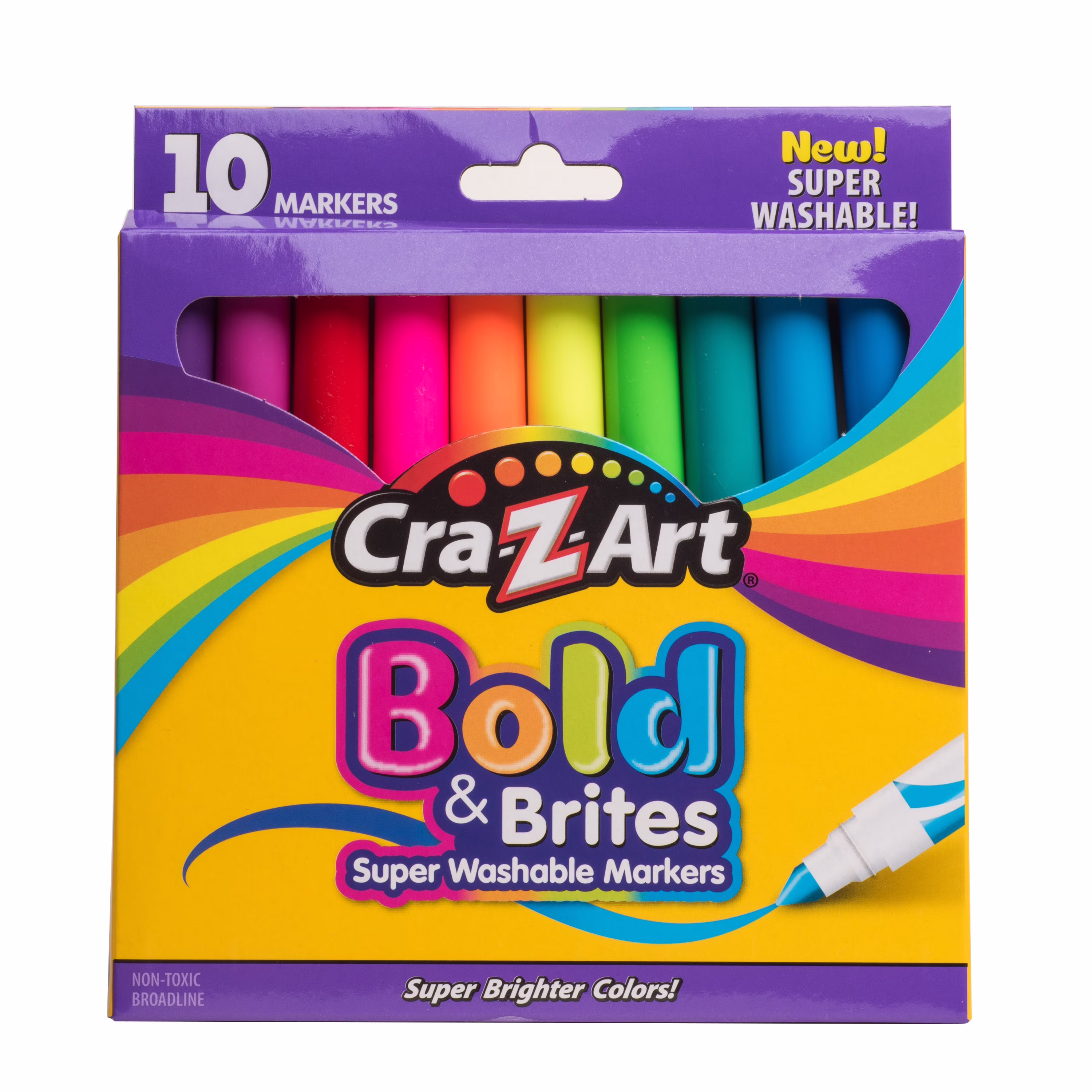 (2 pack) Cra-Z-Art Marcadores de Arte Brite en Negrita Súper Lavables, 10 Unidades
