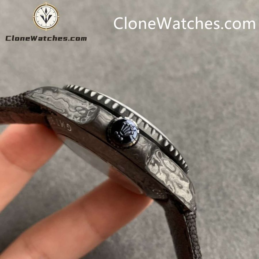 Modified Super Clone Watches 1:1 DIW Rolex GMT Master II NTPT Carbon “ALL BLACK” 3285 Movement
