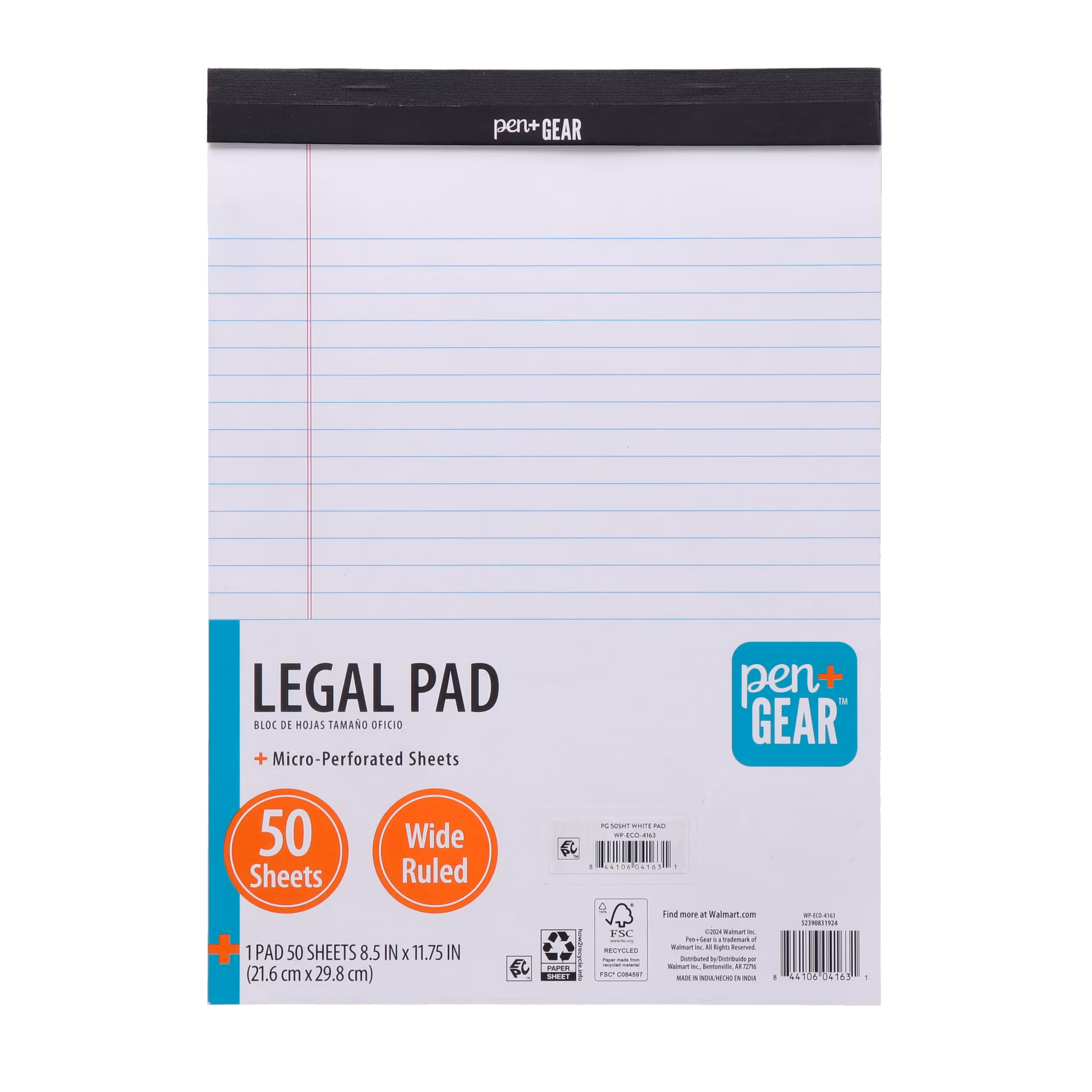 Pen + Gear Legal Pad, 8.5