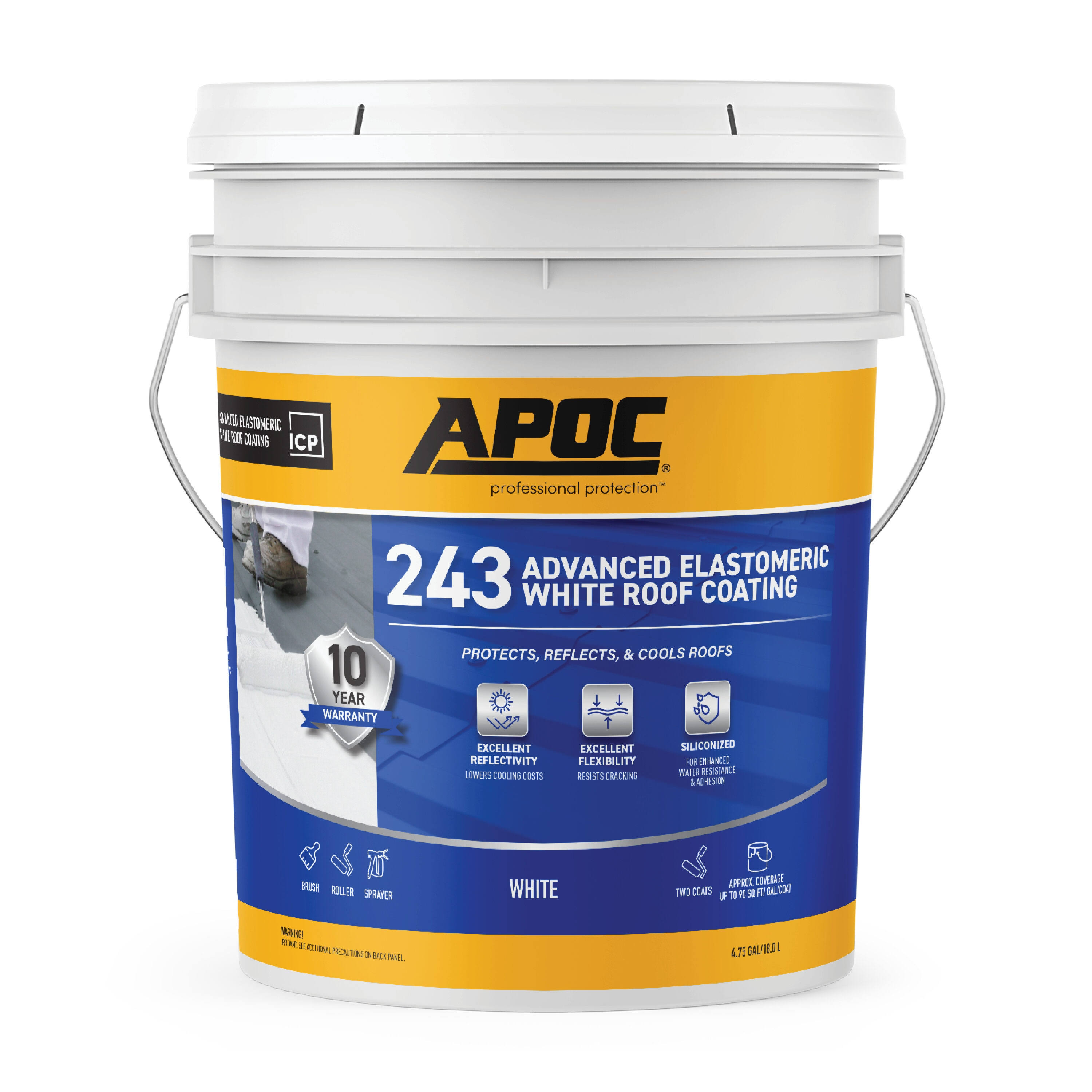 Apoc Gloss White Acrylic Roof Coating 4.75 Gal