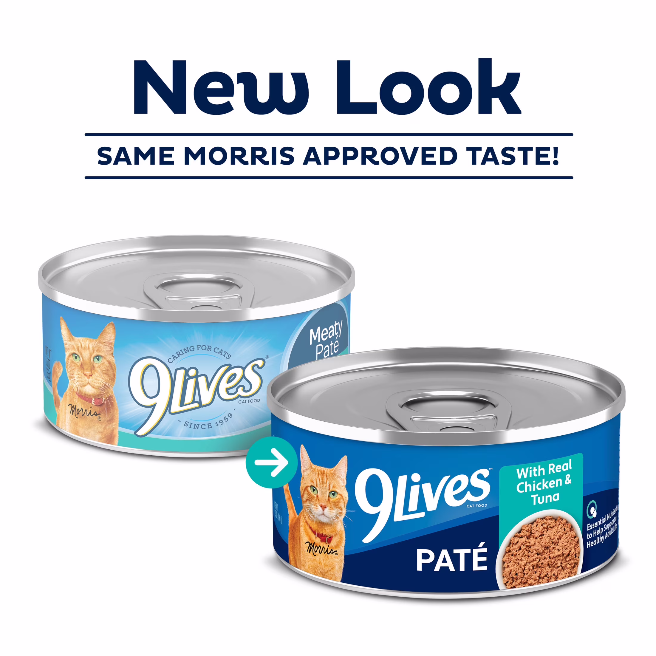 9Lives Cat Food Paté with Real Chicken & Tuna, 5.5 oz Can