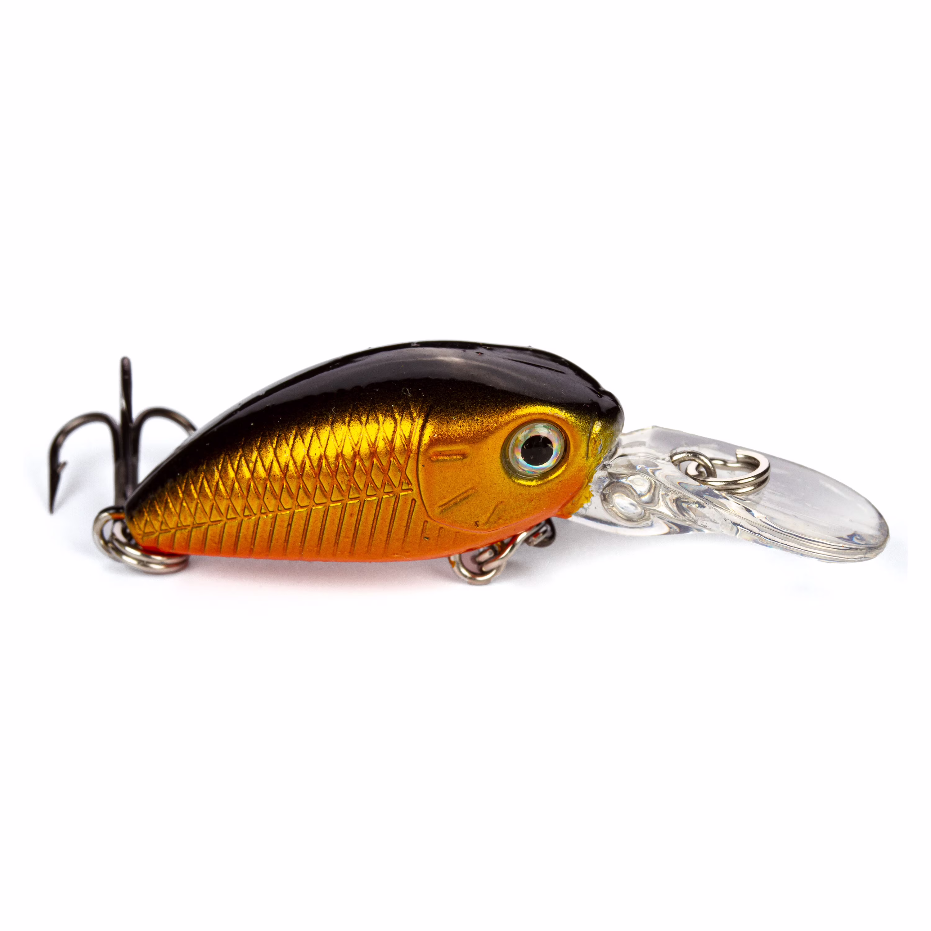 Ozark Trail Mini Crankbait Fishing Lure, Gold Black, 1/11 oz