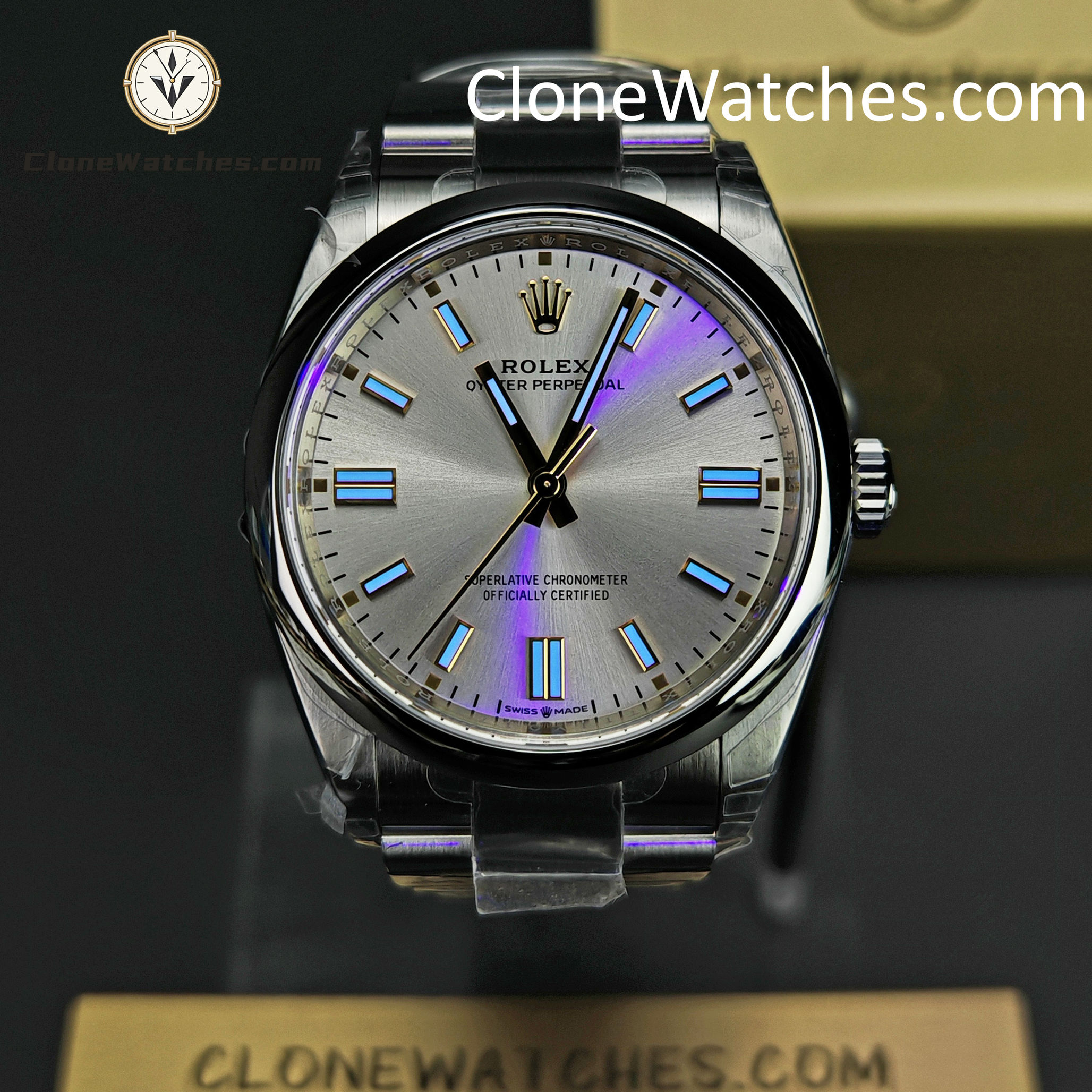 Rolex Super Clone Watches 1:1 Oyster Perpetual Silver Dial 36mm m126000-0001 3230 Movement