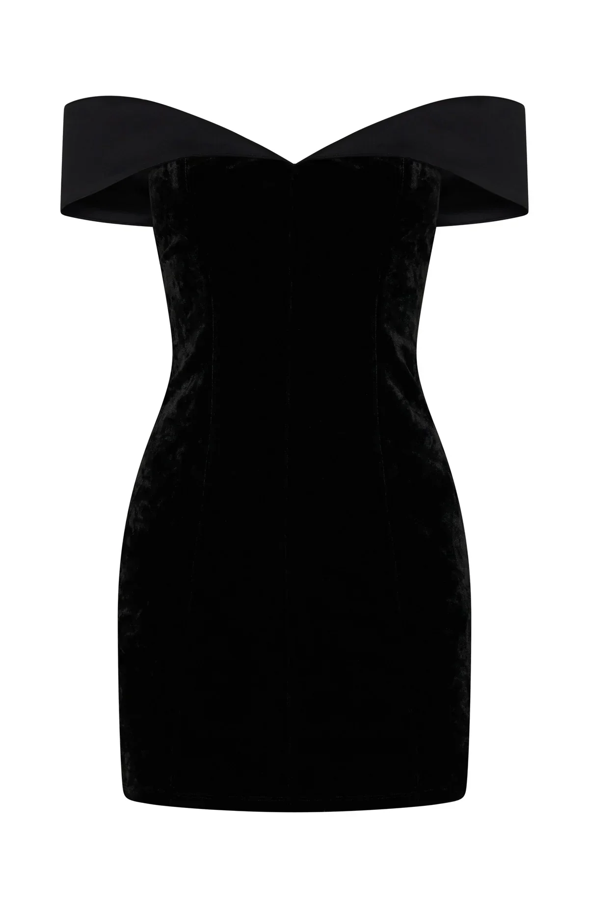 Let's Get Loud Off Shoulder Mini Dress Black