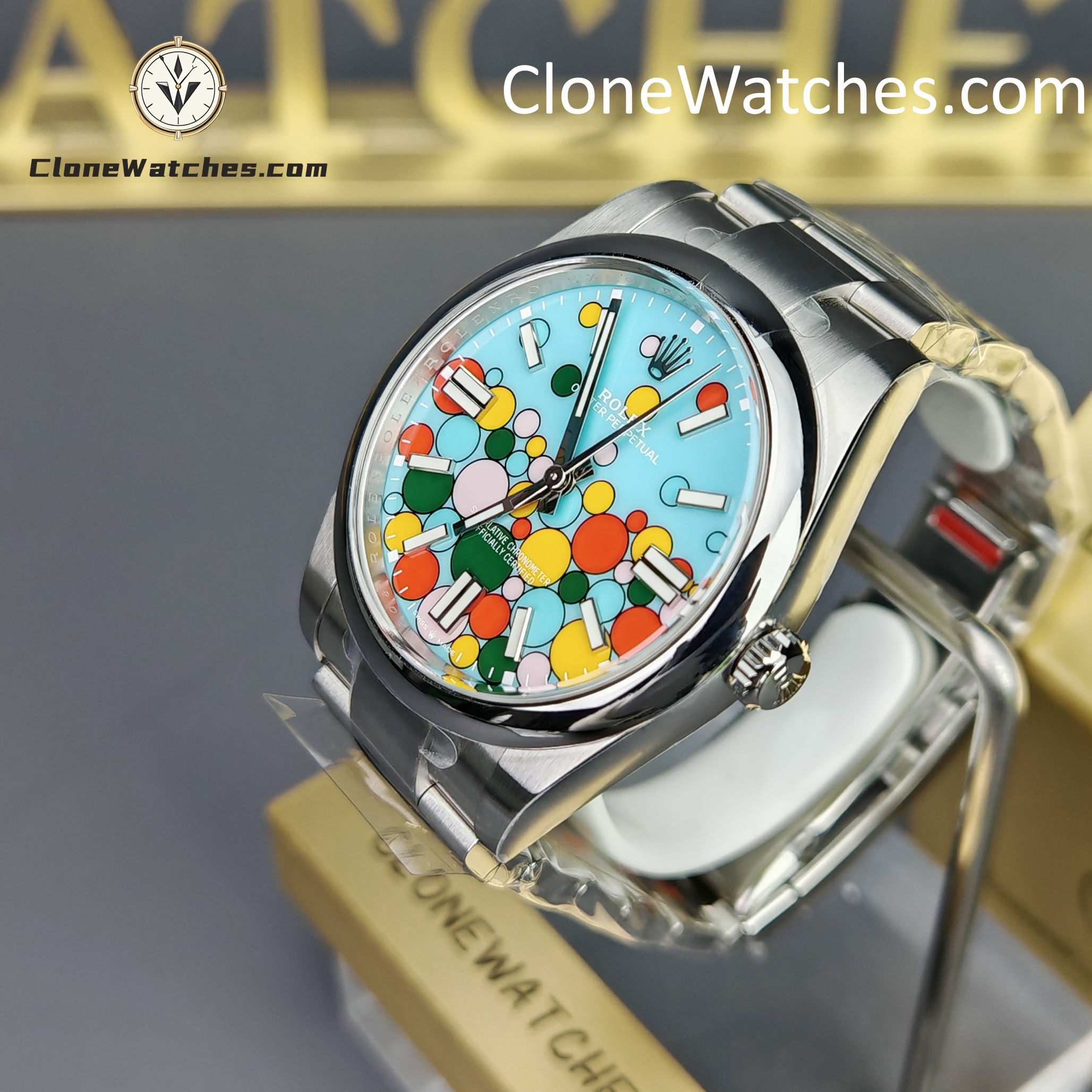 Rolex Super Clone Watches 1:1 Oyster Perpetual Celebration Dial 41mm M124300-0008 3230 Movement
