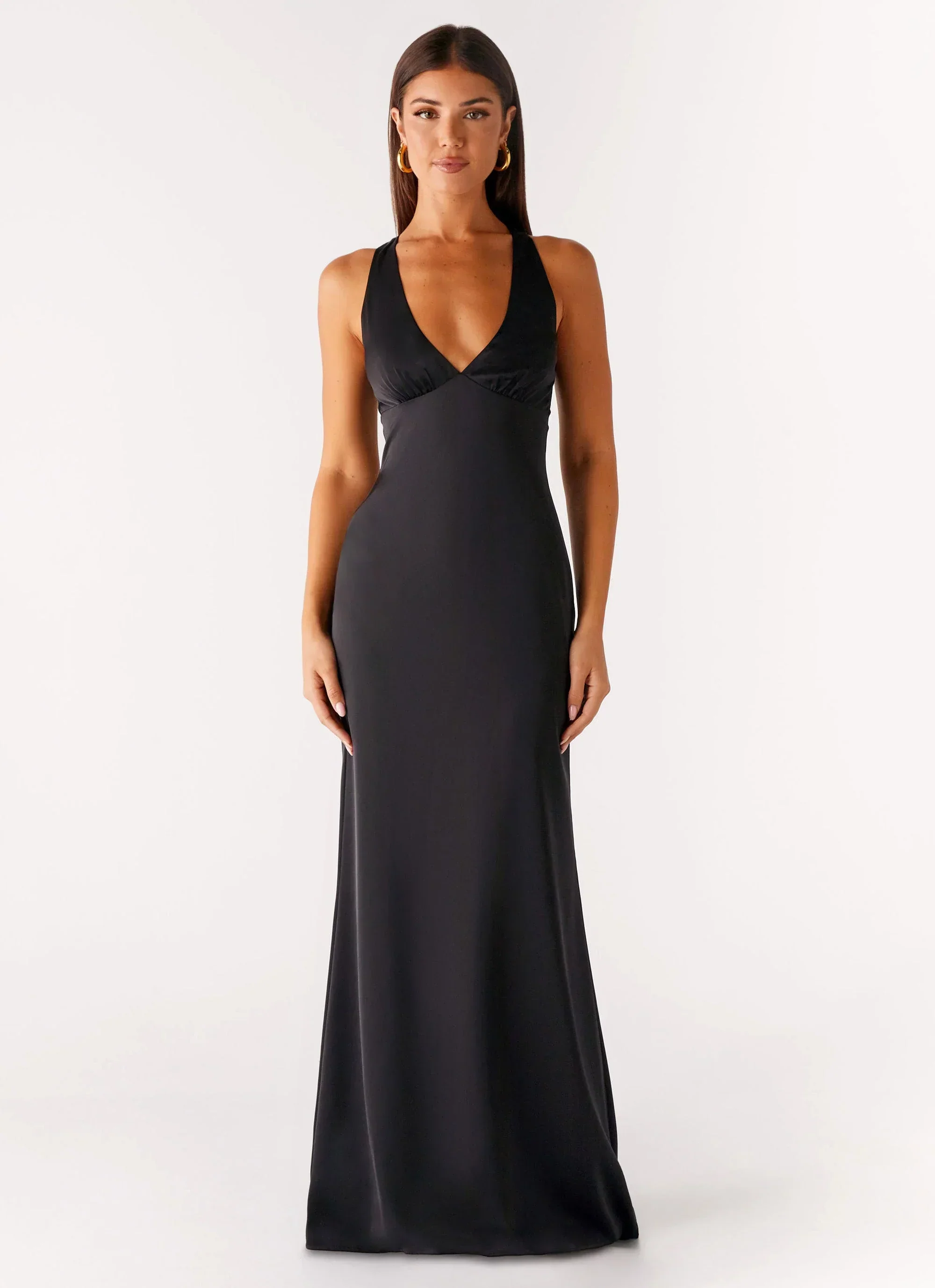 Desi Halterneck Maxi Dress - Black