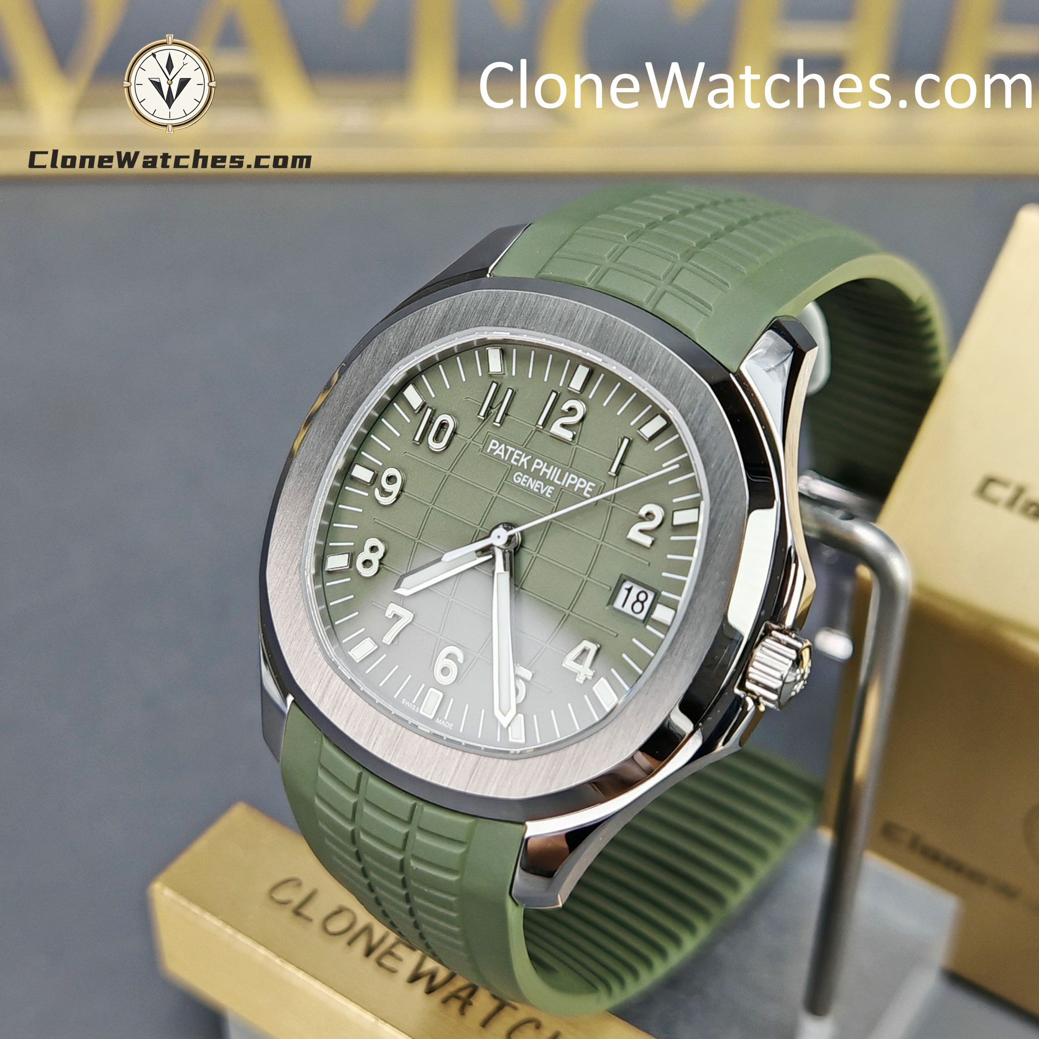 Patek Philippe Super Clone Watches 1:1 Aquanaut White Gold 5168G-010 42 mm