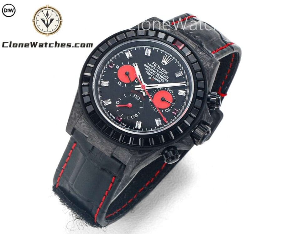 Modified Super Clone Watches 1:1 DiW Rolex Daytona Carbon Fiber RAINBOW BLACK