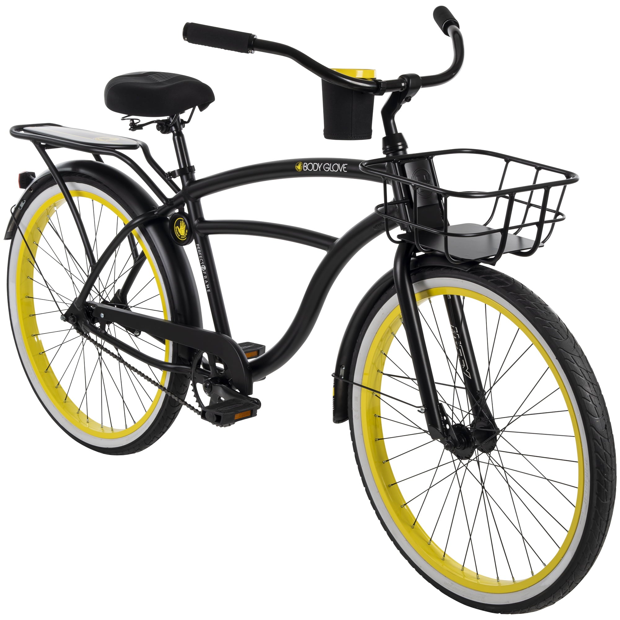 Glove 26 inch Mens Beach Cruiser Bike. Black. by Huffy