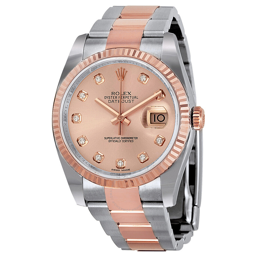 Rolex Oyster Perpetual Datejust 36 Pink Dial Stainless Steel and 18K Everose Gold Bracelet Automatic Ladies Watch 116231PDO（Lifetime free warranty+90-days replacement service & Refund!.）