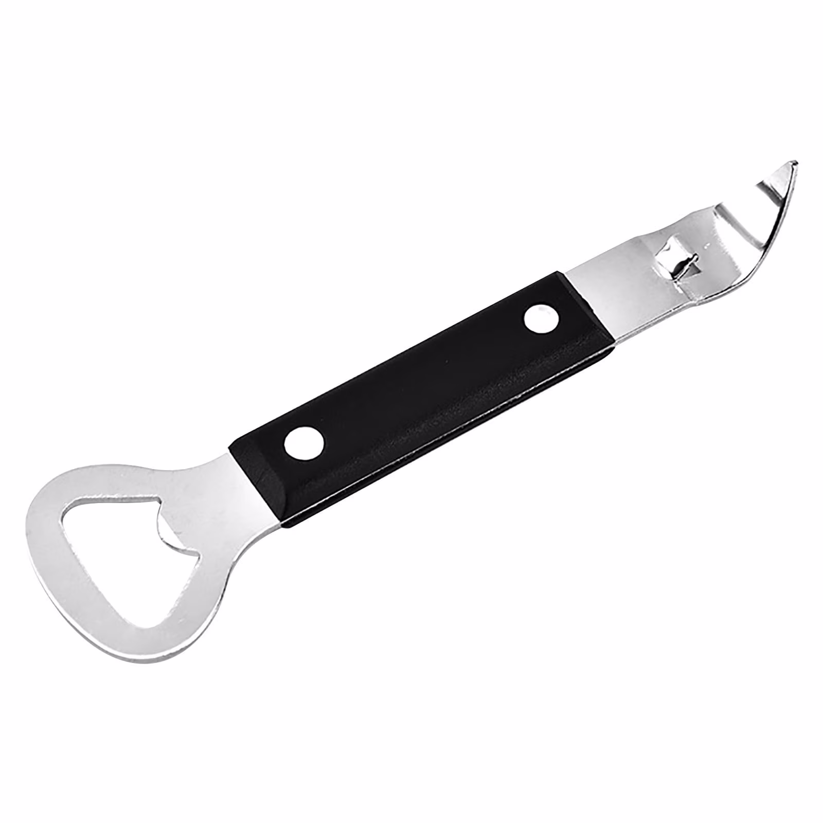 YOLOKE Can Opener Manual, Little Cook Stainless Steel Can Punch Bottle Opener, Multifunctional Can and Beer Opener, Dishwasher Safe(Black)