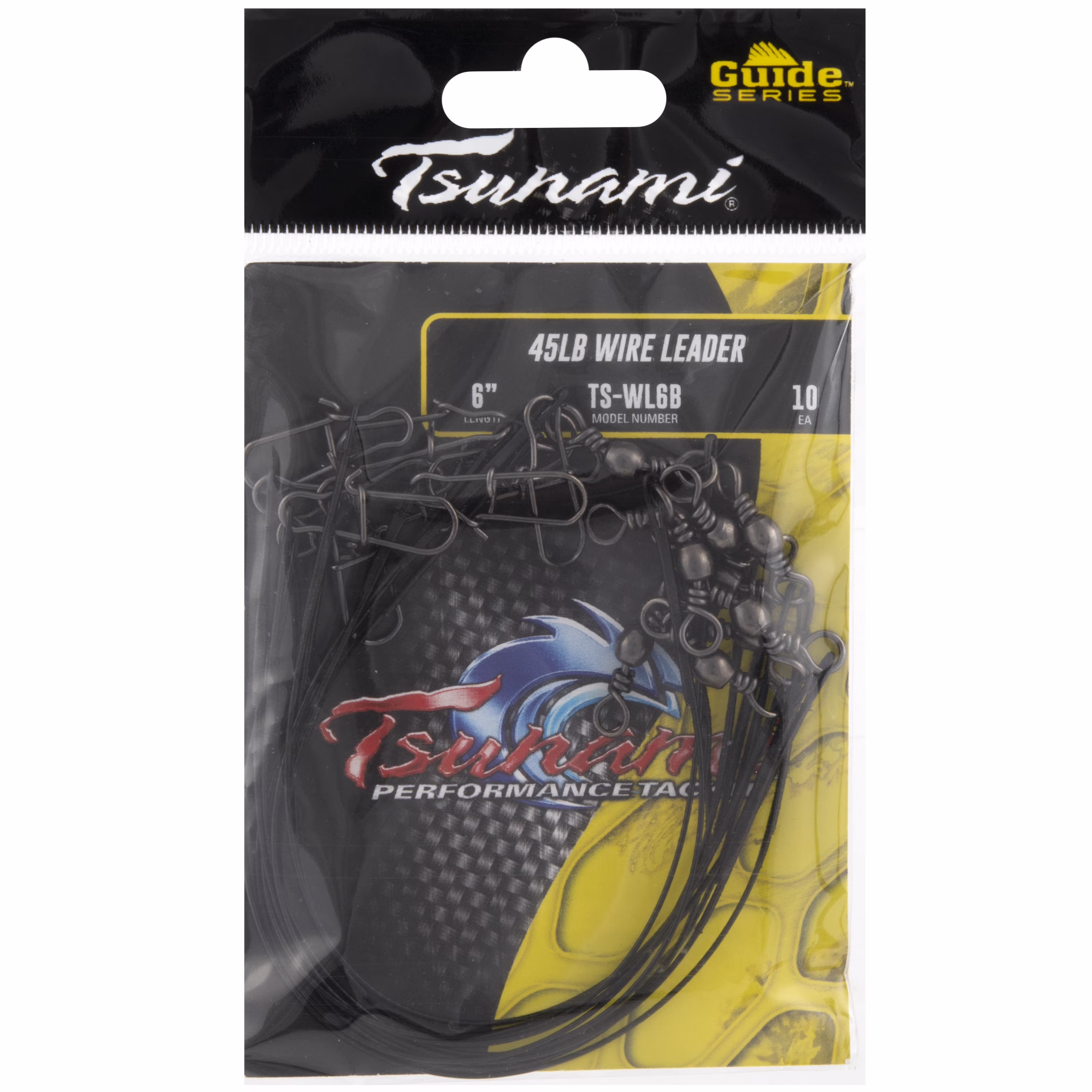 (15 pack) Tsunami Wire Leader Fishing Line 6 in. 45 lb Test – 10 Pack