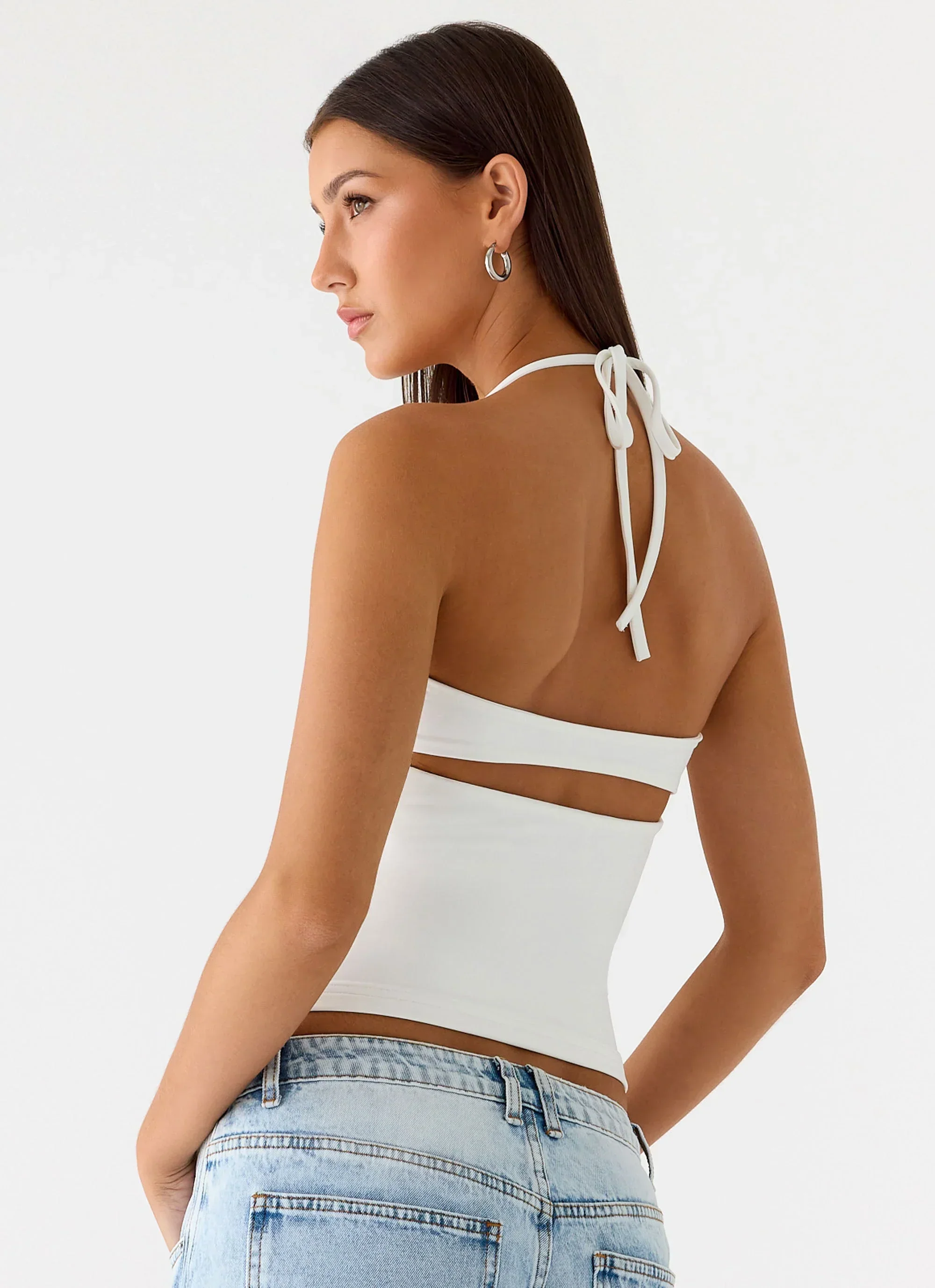 Chauncey Halter Top - White