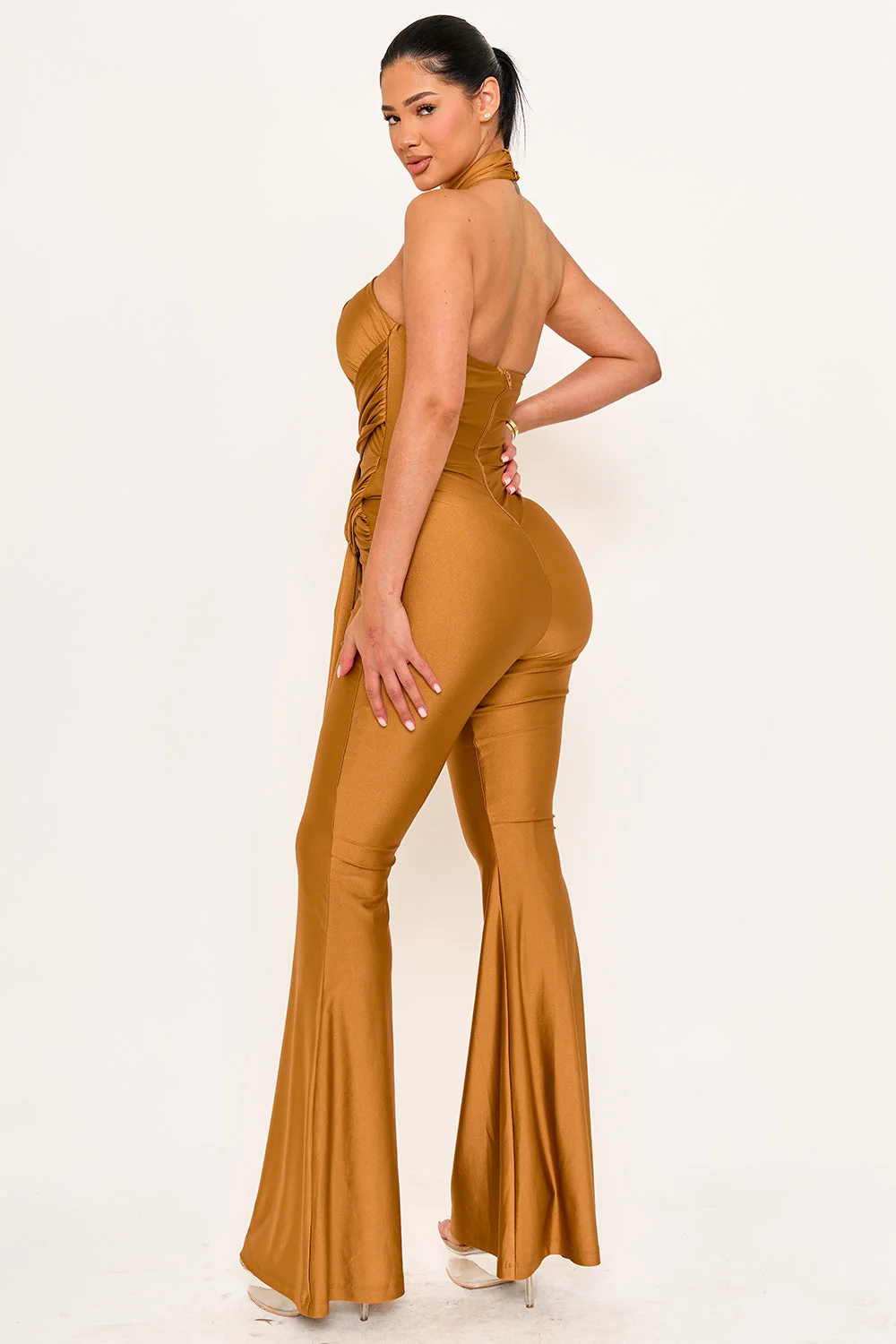 Symphony Jumpsuits - Halter Top Wrap Jumpsuits