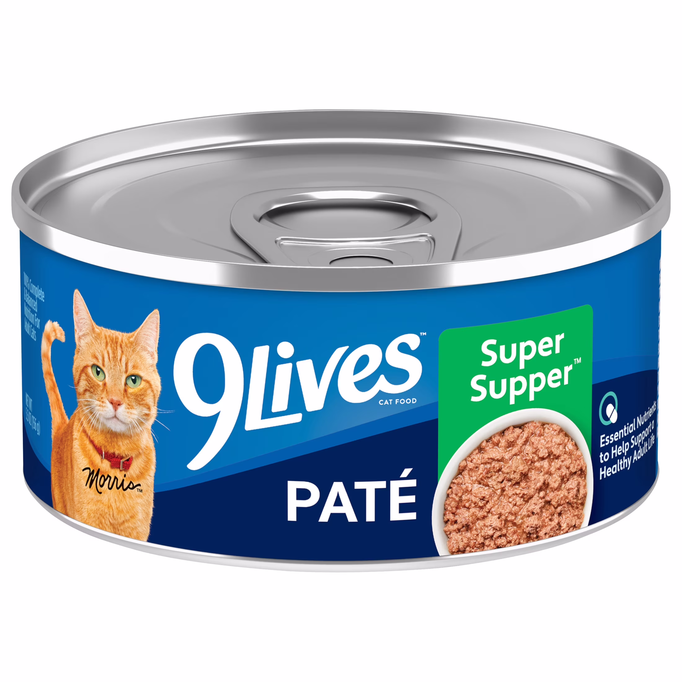 9Lives Super Supper Paté Wet Cat Food with Real Fish and Chicken, 5.5 oz Can