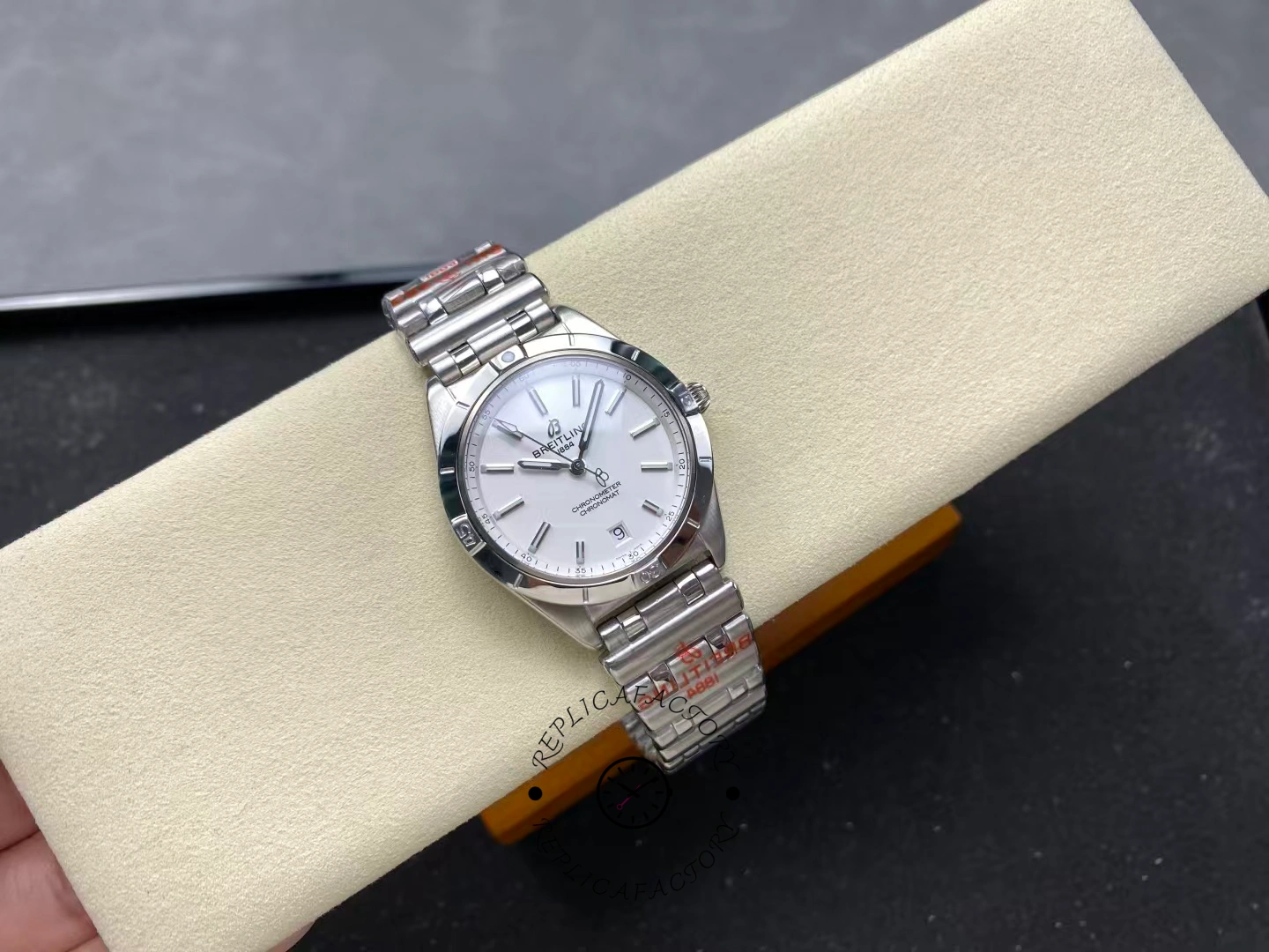 Breitling Chronomat A10380101A3A1 36mm Automatic White Dial Replica