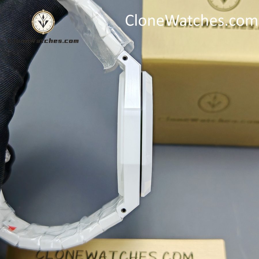 Audemars Piguet Super Clone Watches 1:1 Royal Oak White Ceramic 15500 White Dial 41MM