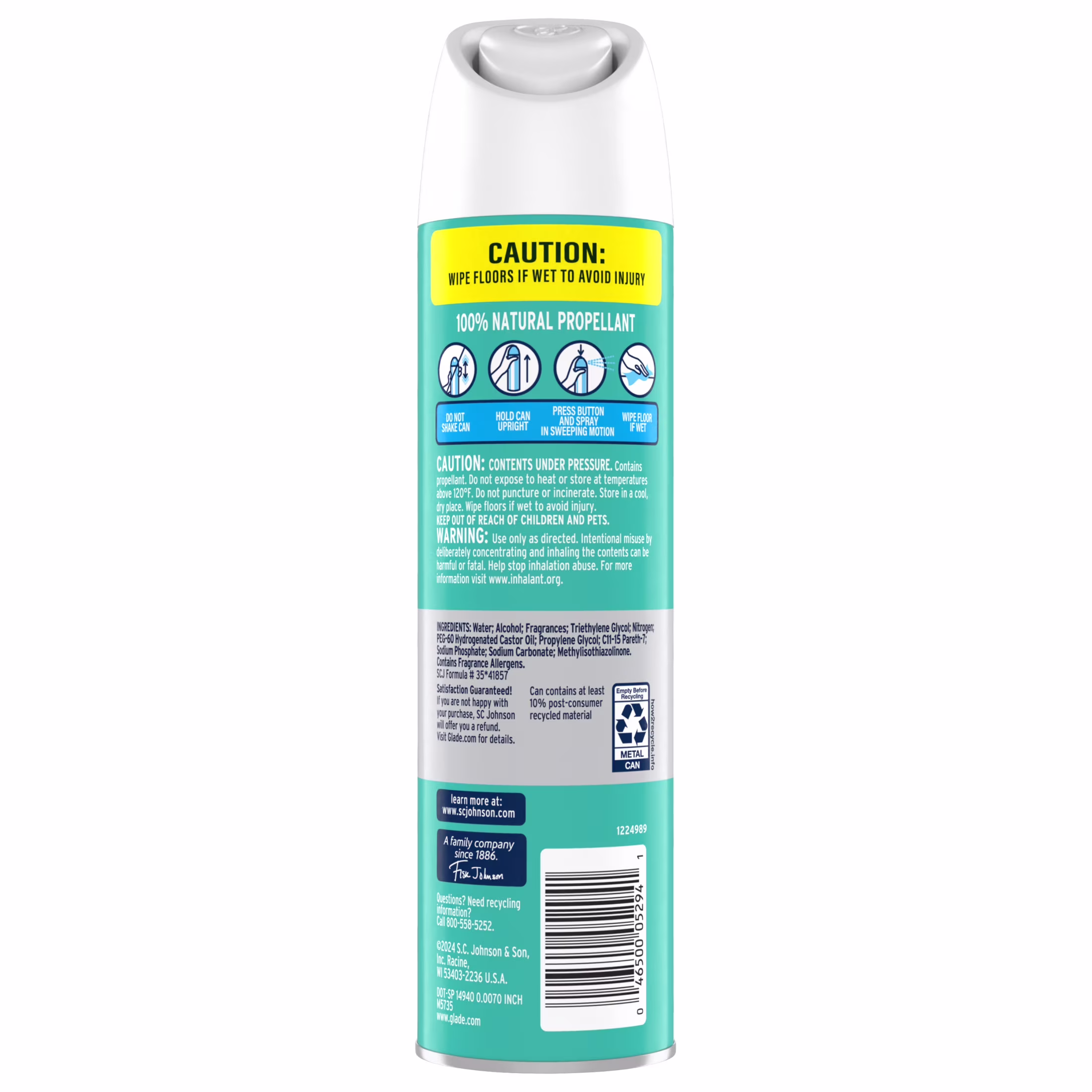 (6 pack) Glade Air Freshener Spray, Sky and Sea Salt scent, Infused with Essential Oils, 8 oz