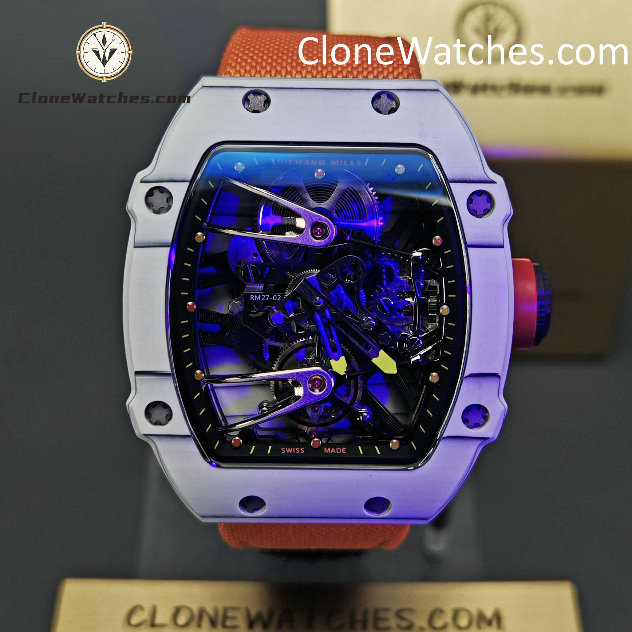 Richard Mille Super Clone Watches 1:1 RM27-02 White QTPT Rafael Nadal Tourbillon