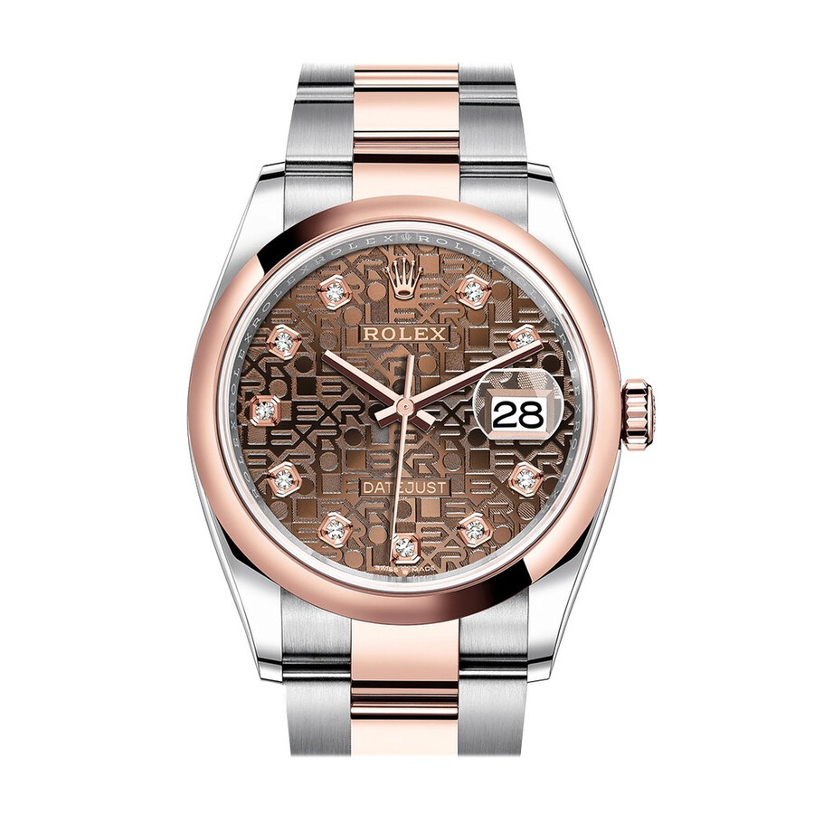 Rolex Datejust 36 Chocolate Jubilee Dial Men s Steel and 18k Everose Gold Oyster Watch 126201CHJDO（Lifetime free warranty+90-days replacement service & Refund!.）