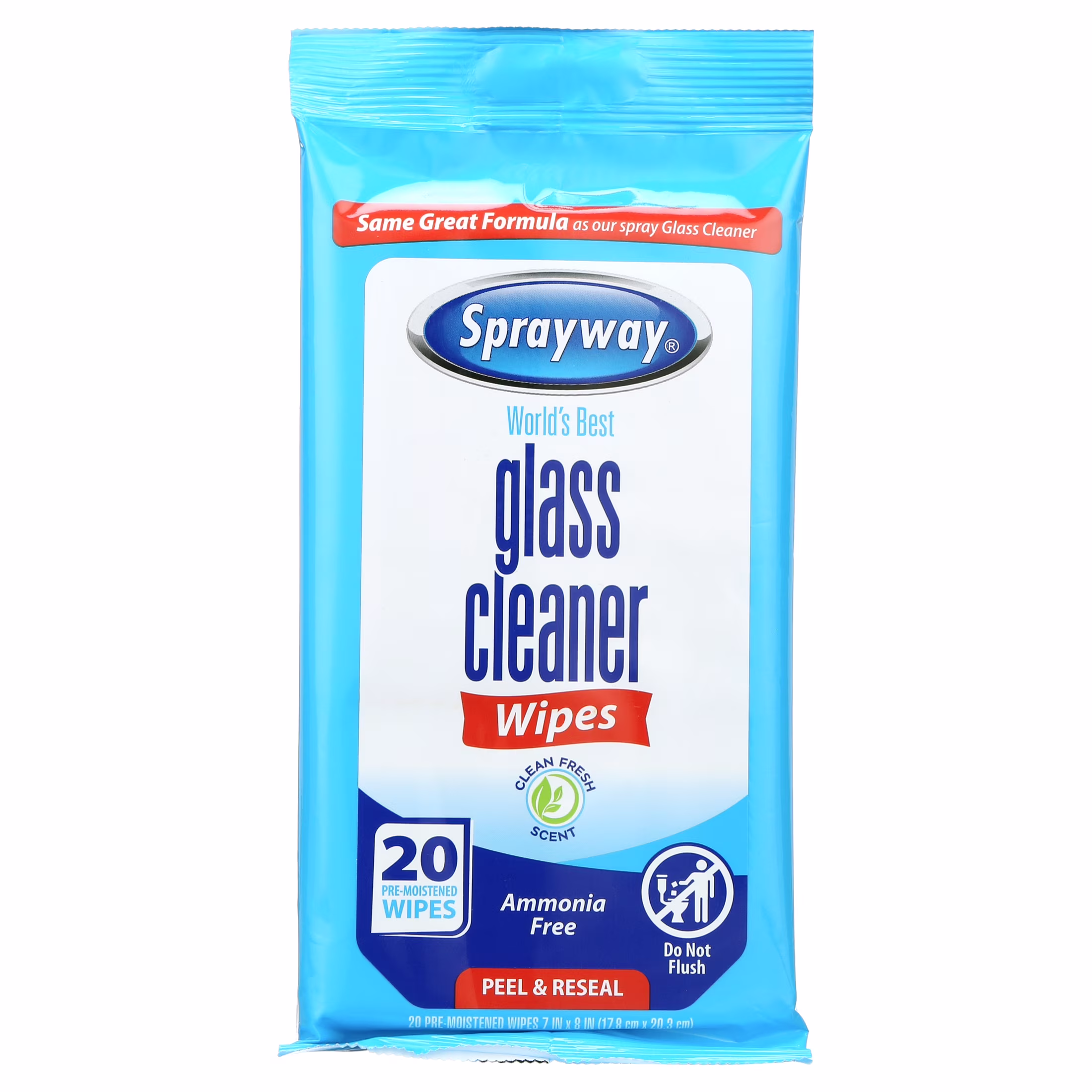 Sprayway Glass Cleaner Wipes 20 Pack for Easy Streak-Free Shine