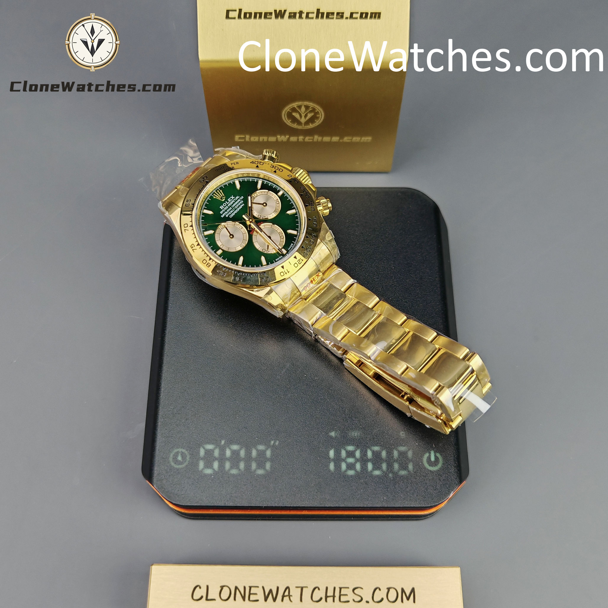 Rolex Super Clone Watches 1:1 Daytona 18K Yellow Gold Plating M126508-0008 4131 Movement