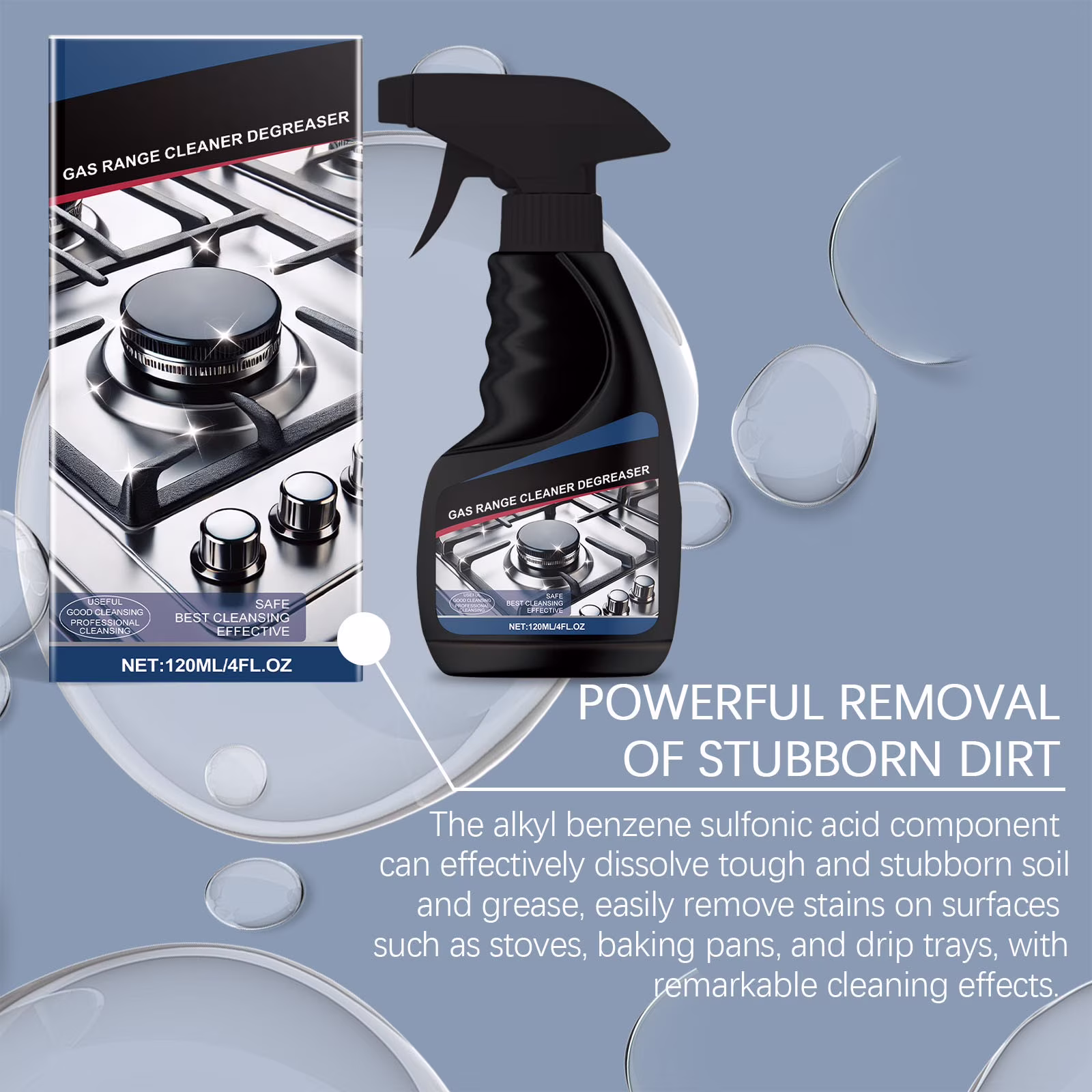 Qocolhg Heavy Duty Gas Range & Stove Top Cleaner and Degreaser, Clearance
