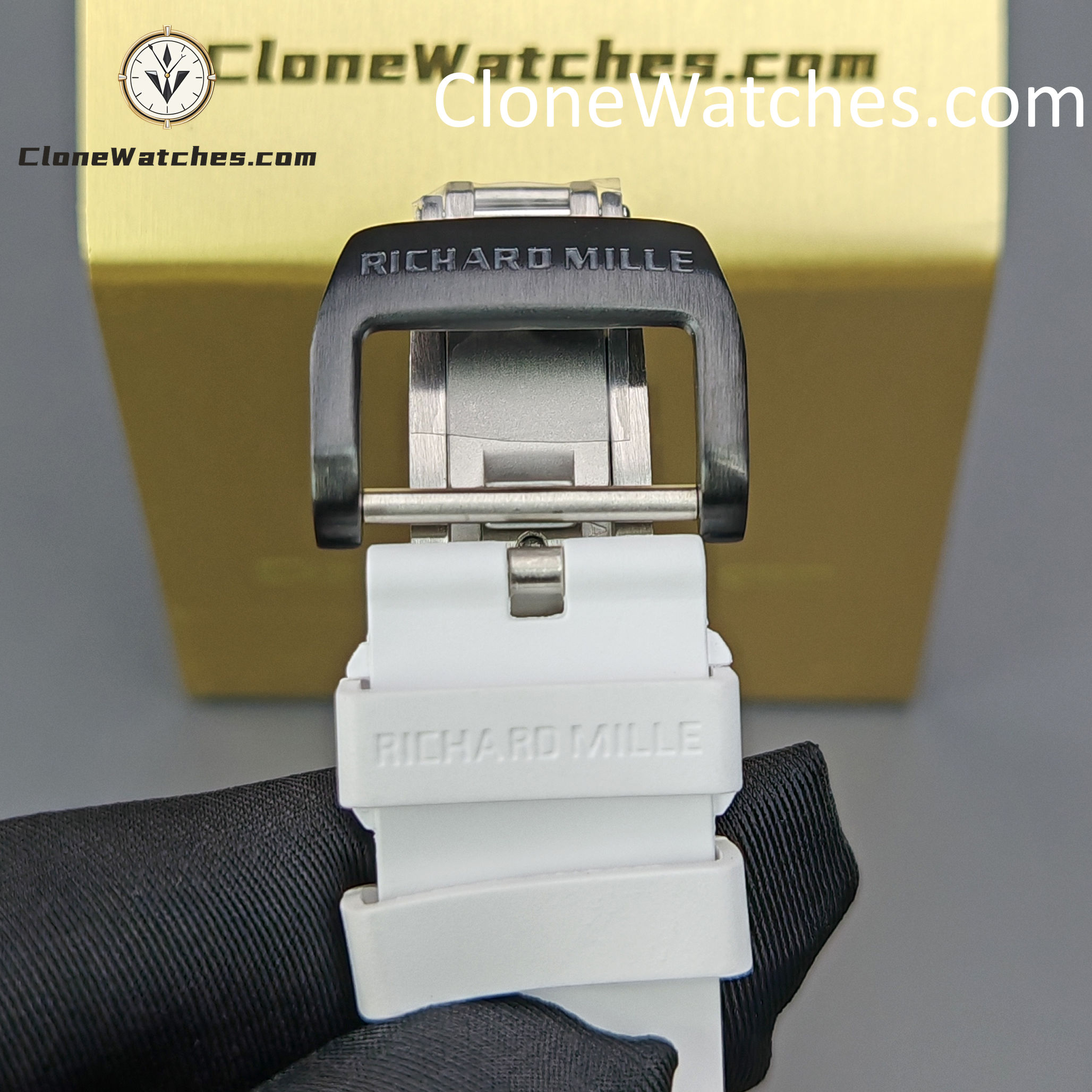 Richard Mille Super Clone Watches 1:1 RM 68 -01 Tourbillon Cyril Kongo White Strap