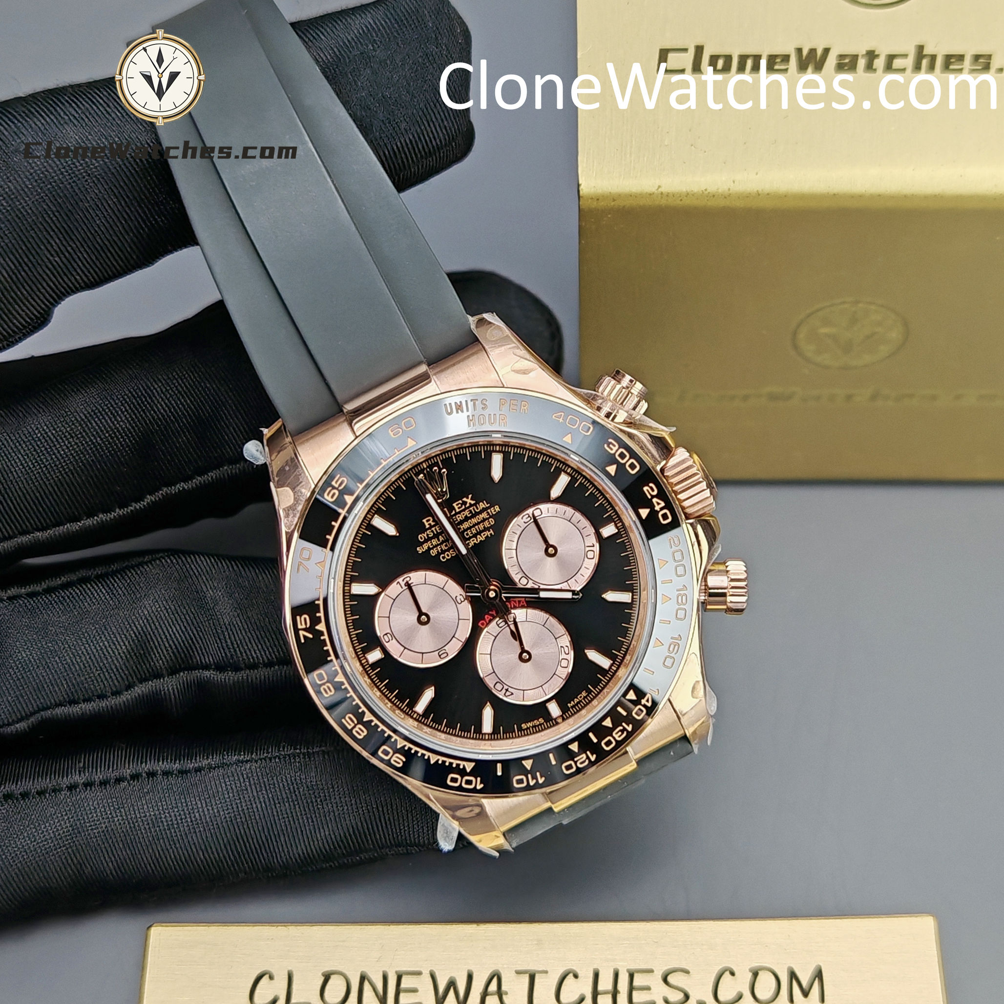Rolex Super Clone Watches 1:1 Daytona Rose Gold M126515ln-0002 4131 Movement