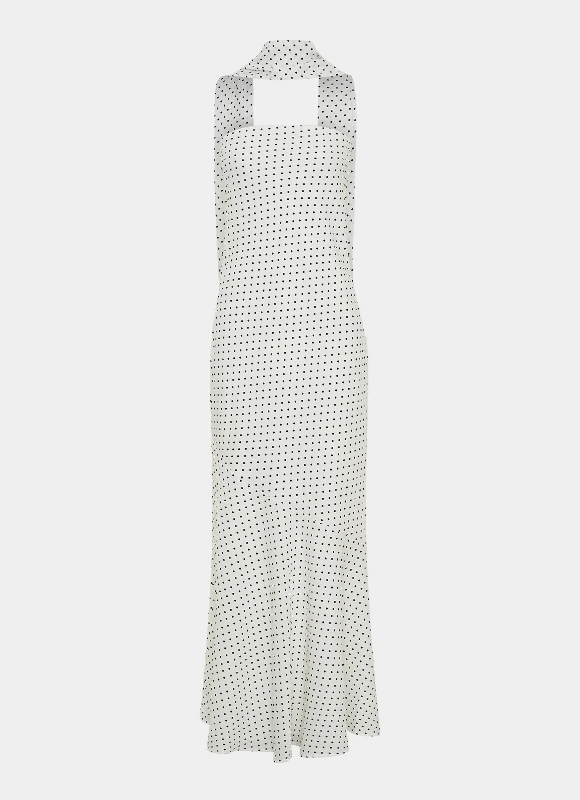 Under The Pagoda Maxi Dress - White Polkadot