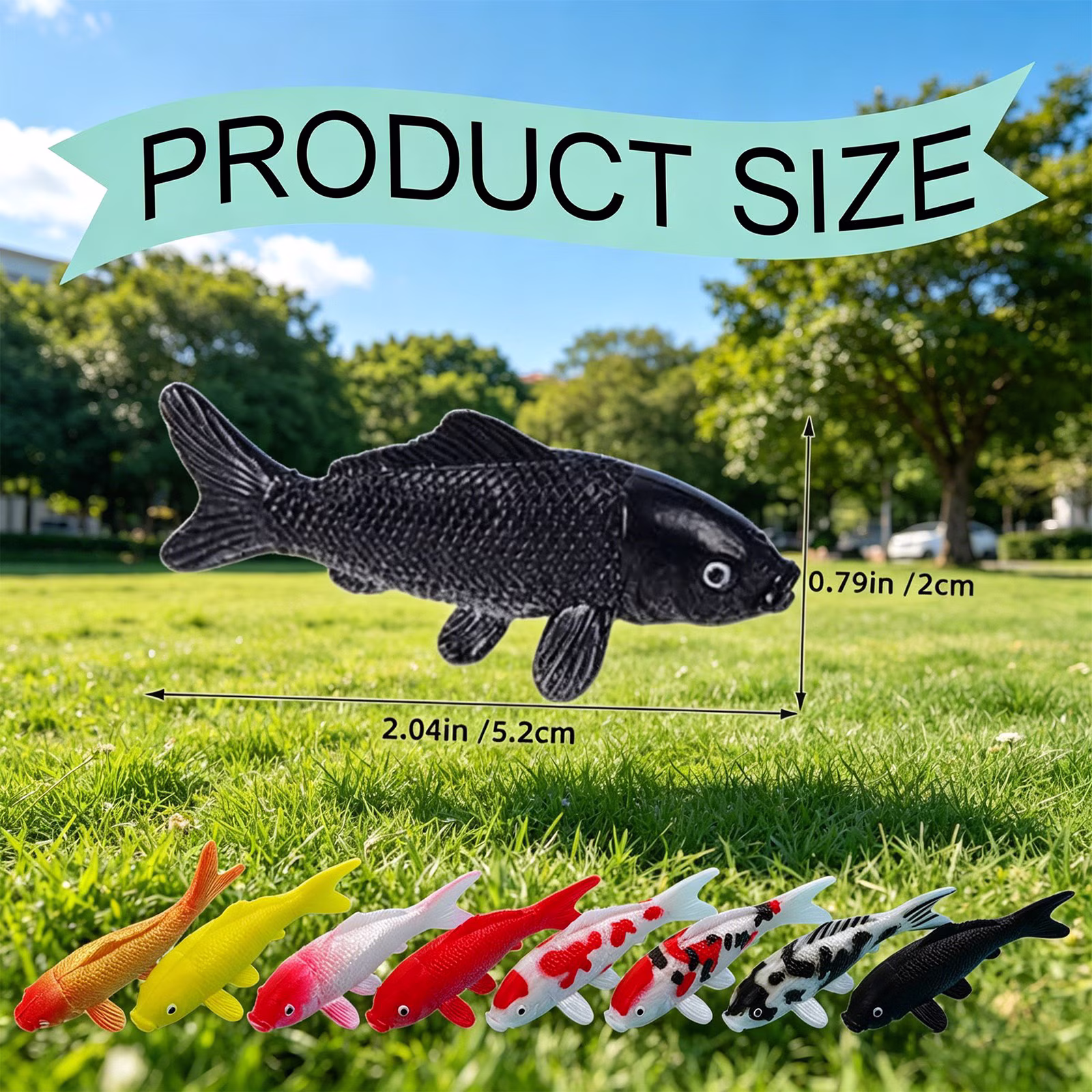 WUYVCG Under $5 Miniature Fish Figurines Decorations for DIY Fish Tank Dollhouse Miniature Garden Realistic Statues for Creative Landscaping