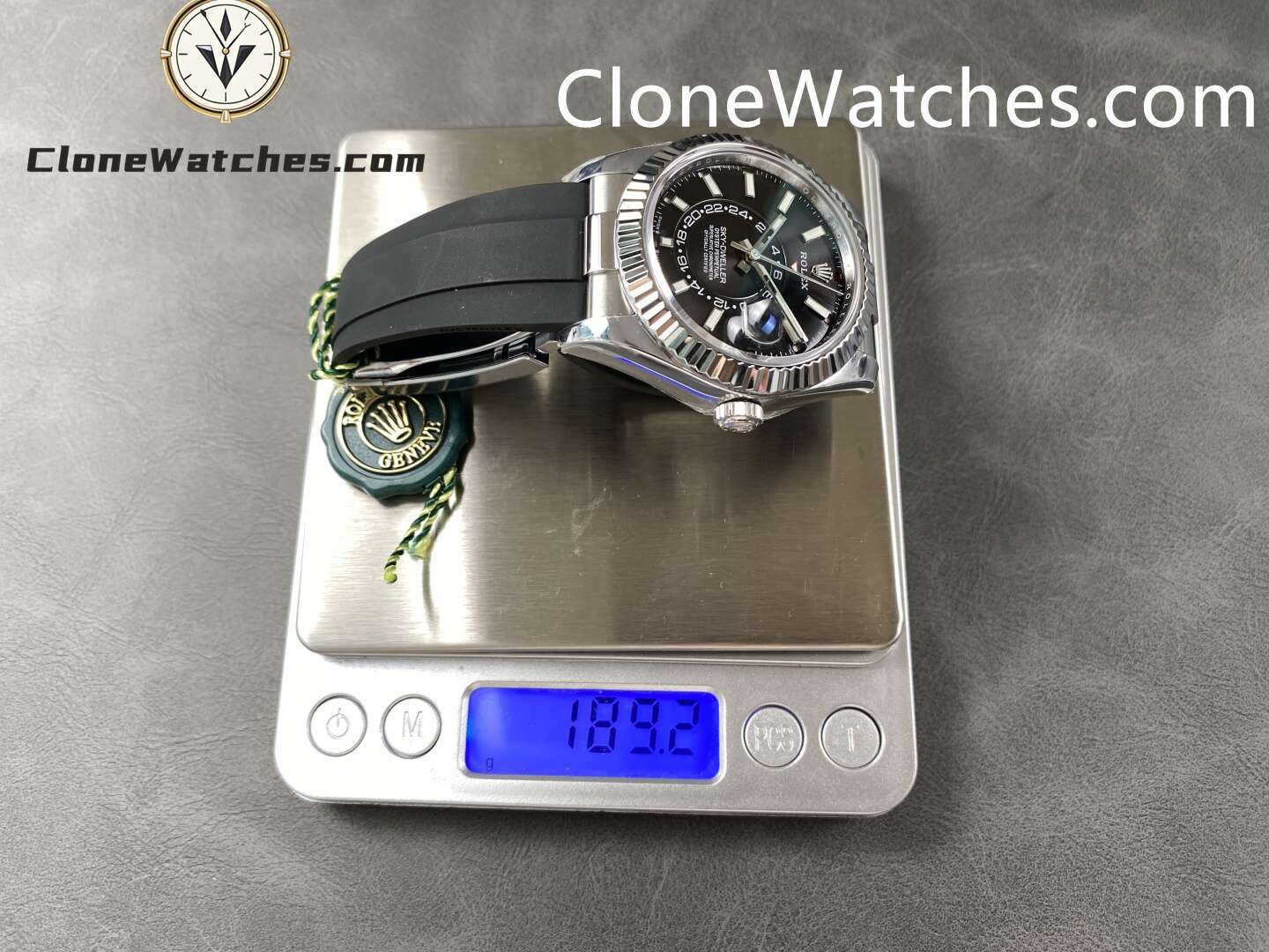 Rolex Super Clone Watch 1:1 Sky Dweller Black Dial m336239-0002 42MM Rubber Strap