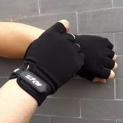 Baberdicy Gloves Gloves Antiskid Cycling Half Bike Men Fitness Sports Finger Gloves Gloves for Cold Weather Black