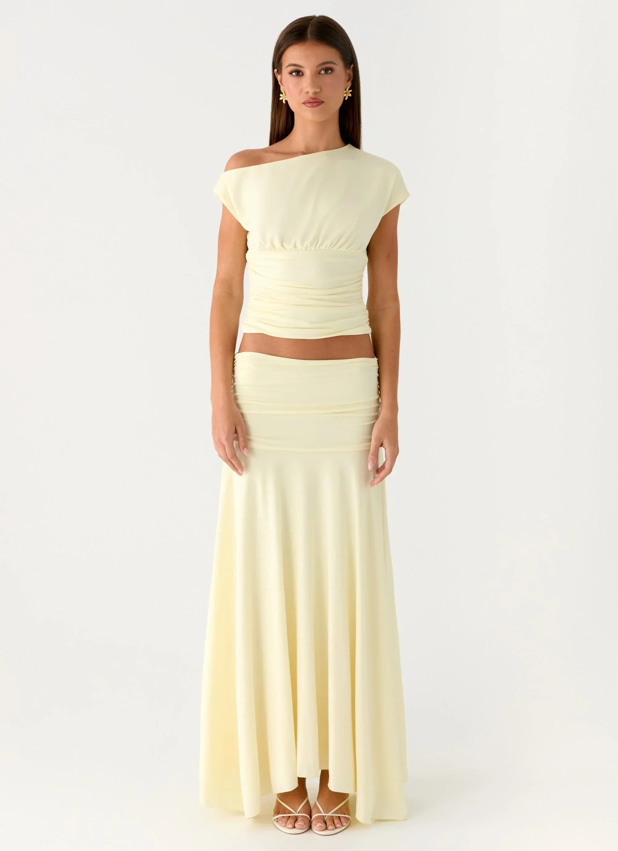 Liana Asymmetrical Top - Yellow