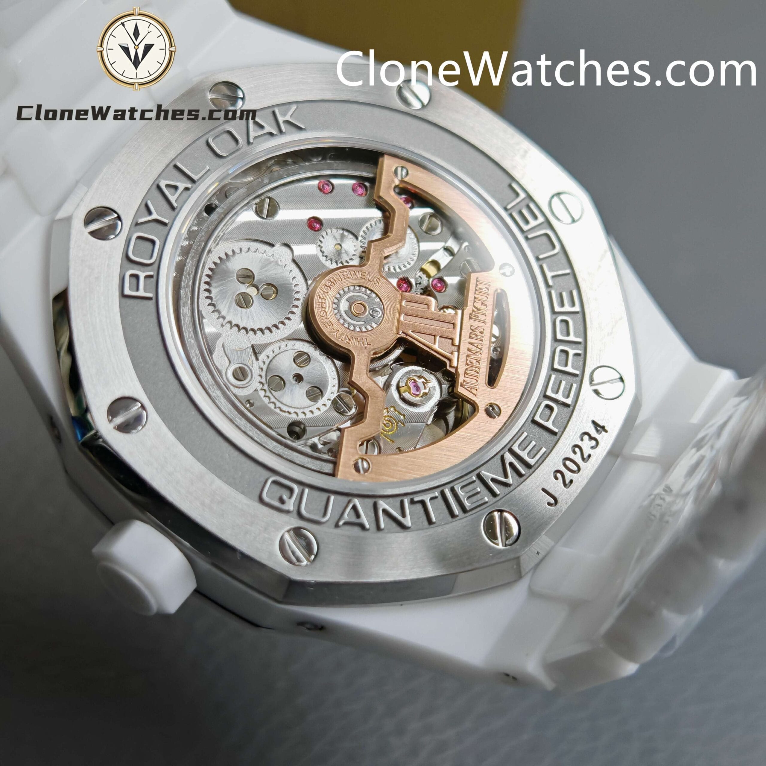Audemars Piguet Super Clone Watches 1:1 White Ceramic 26579 True Moon Phase