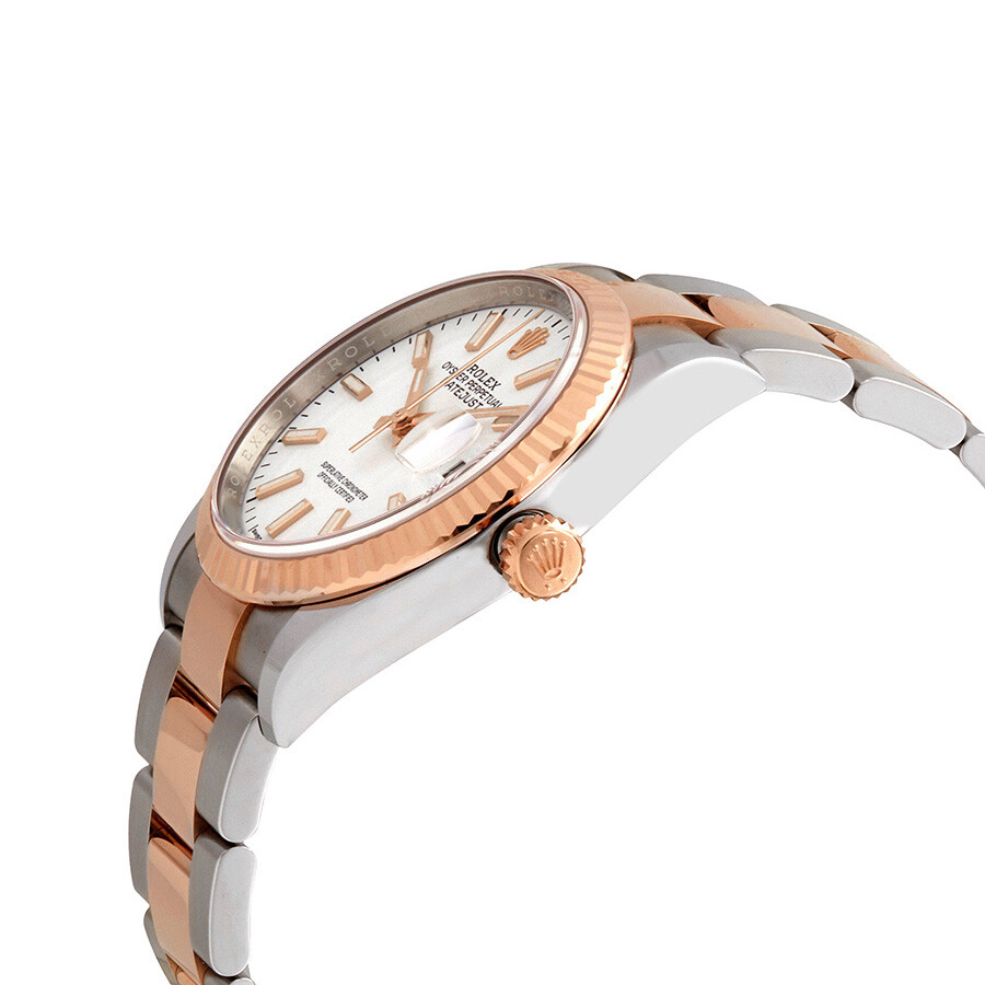 Rolex Datejust 36 Automatic White Dial Men s Steel and 18kt Everose Gold Oyster Watch 126231WSO（Lifetime free warranty+90-days replacement service & Refund!.）