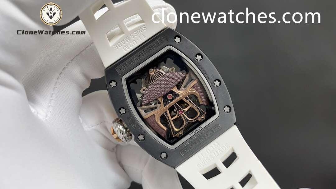 Richard Mille Super Clone Watches 1:1 RM 47 Tourbillon White Strap