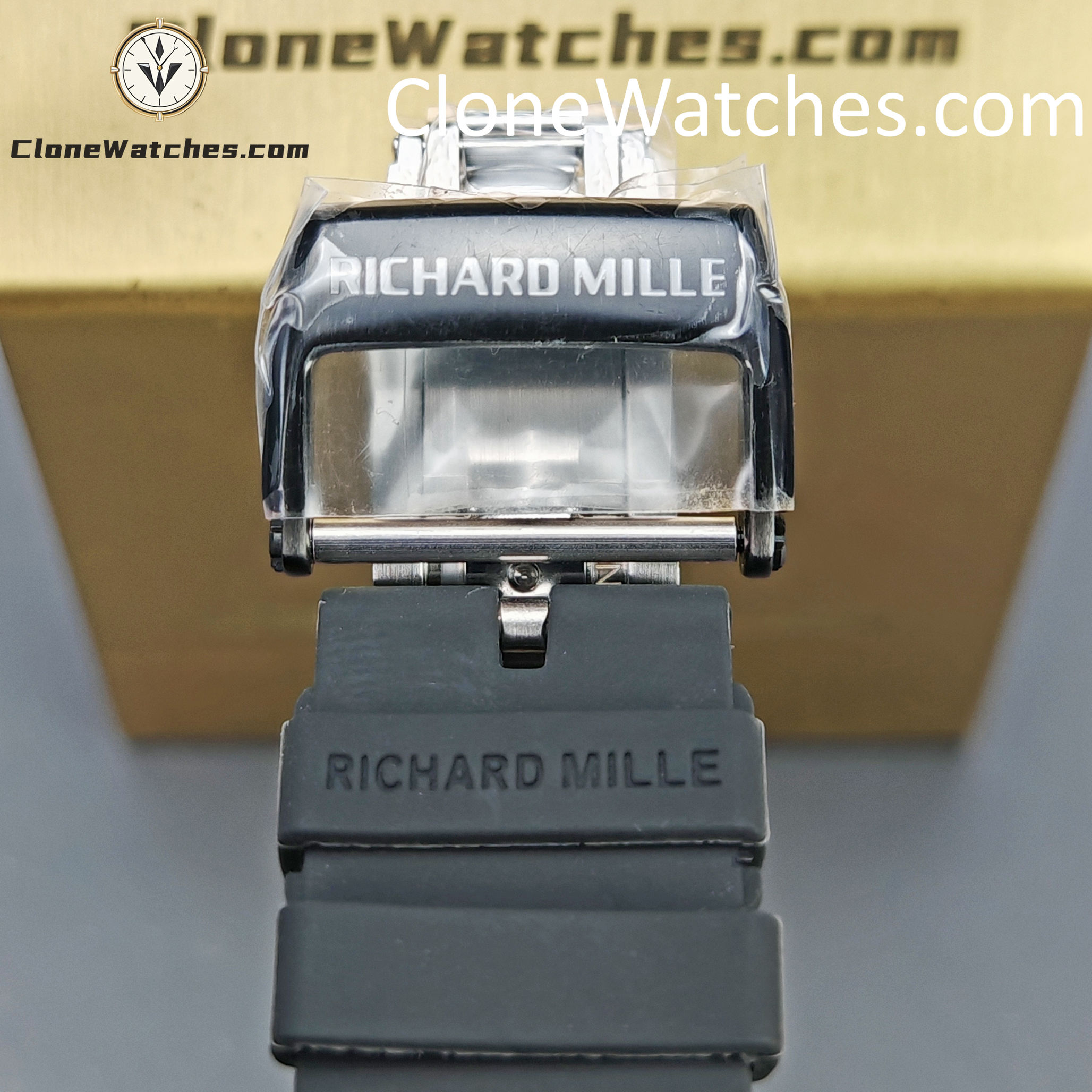 Richard Mille Super Clone Watches 1:1 RM 035 – 01 White Carbon Tourbillon Black Strap