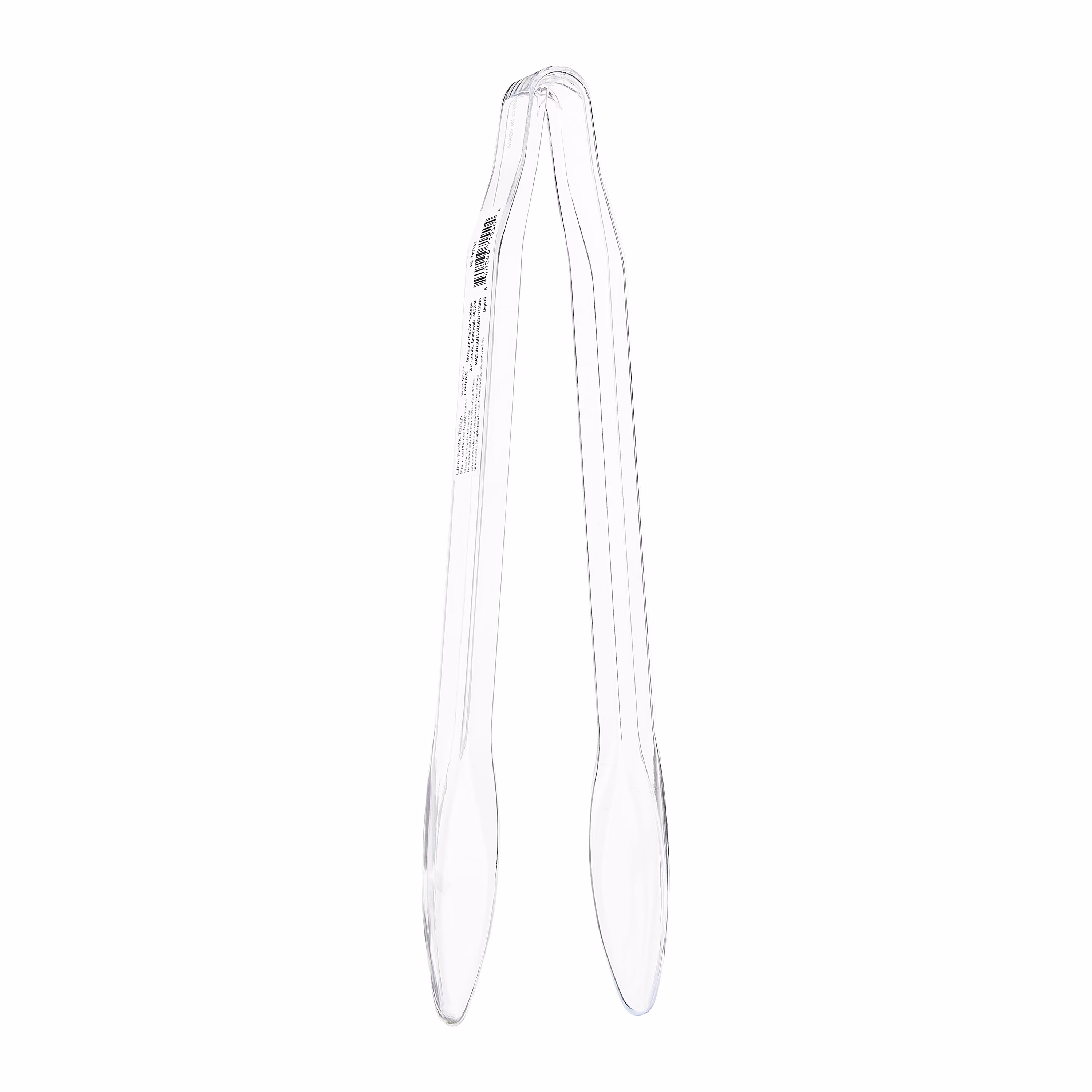 12 IN Clear Plastic Serving Tongs, Food Tongs, by Way To Celebrate
