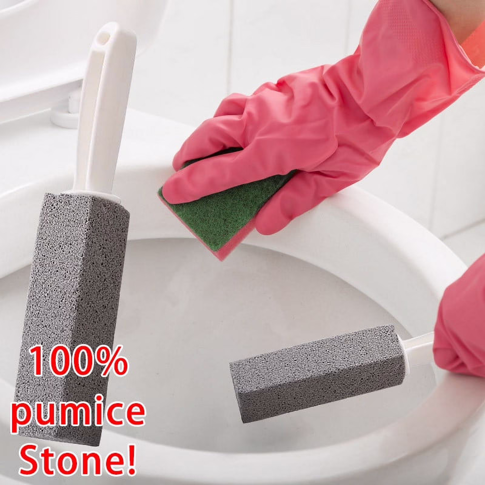 AOMXGD Pumice Cleaning Stone with Handle Toilet Cleaner Hard Water Remover for Bathroom Pool Kitchen Home Cleaning, Cleaning Supplies