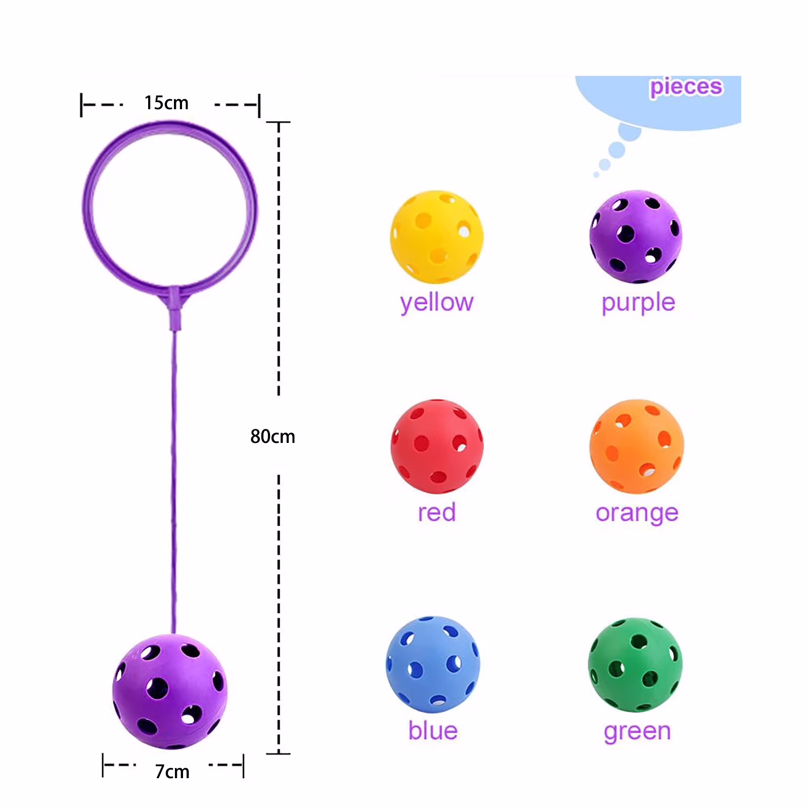 Ankle Skip Ball Toy Swing Ball Outdoor Game Fitness Jump Toy Ankle Ring Skipping Ball Fun Sports Toy with Flashing Wheel for Outdoor Play Backyard Activity Game