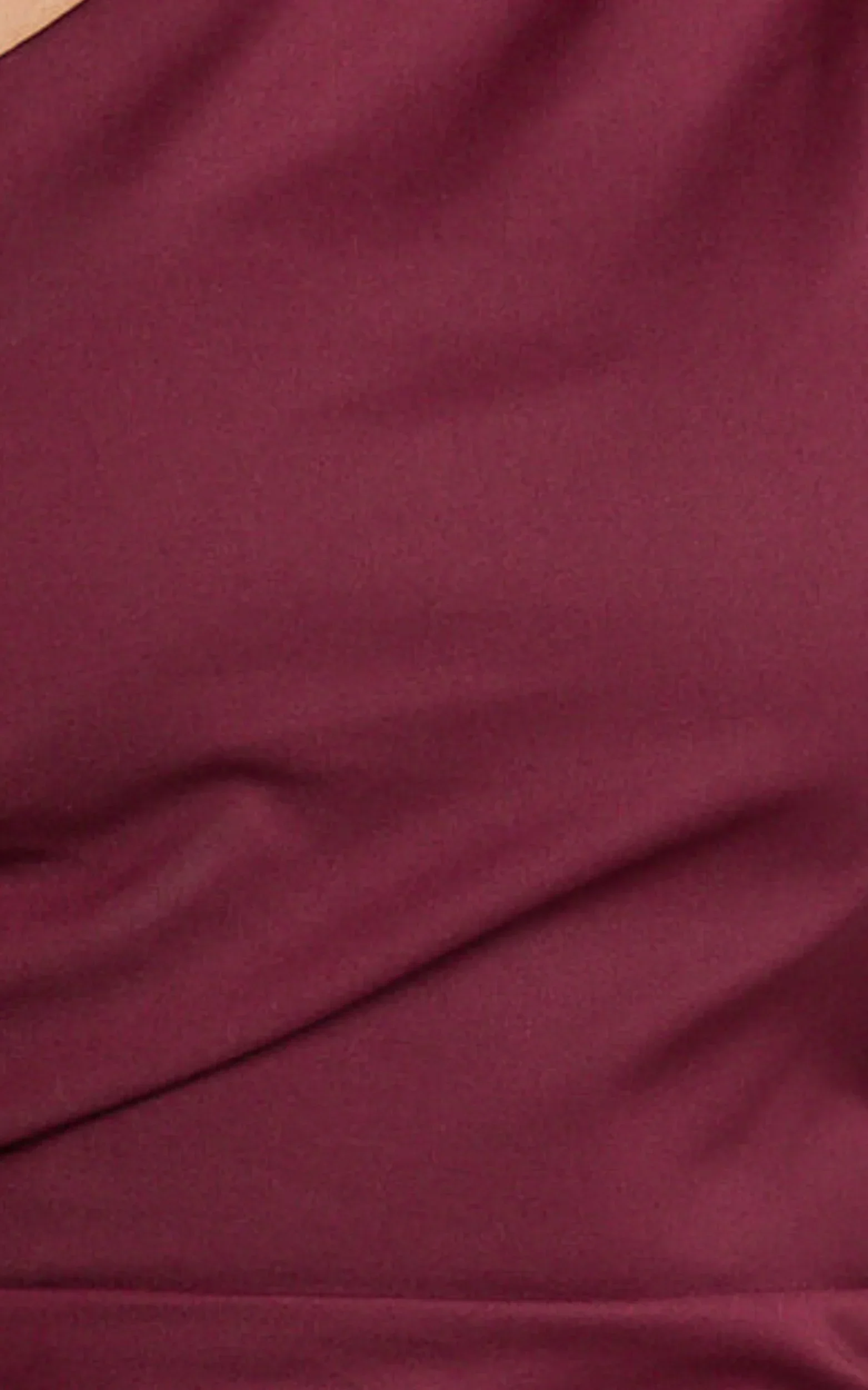 Karlie Midi Dress - One Shoulder Fitted Dress in Wine