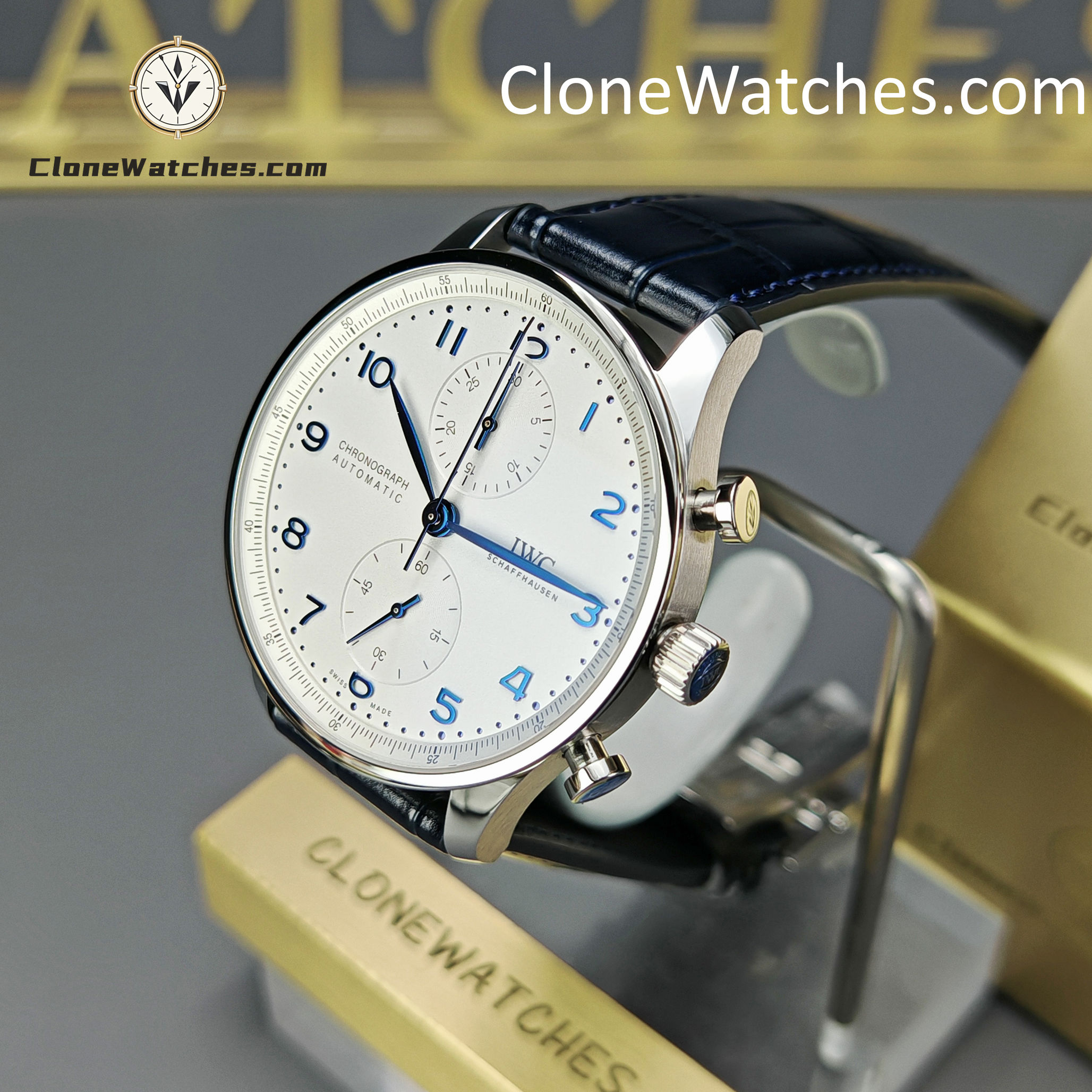 IWC Super Clone Watches 1:1 Portugieser Chronograph Silver Dial 41MM IW371605